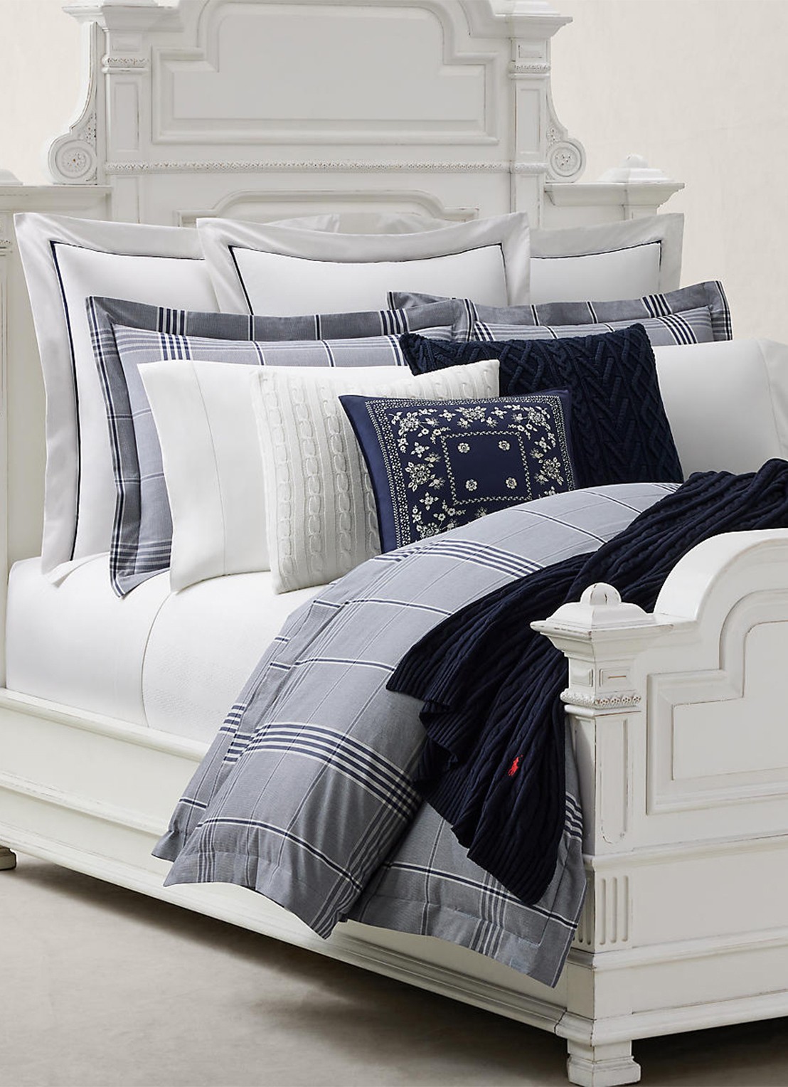 Ralph Lauren August dekbedovertrek - exclusief kussenslopen - detail 5 donkerblauw