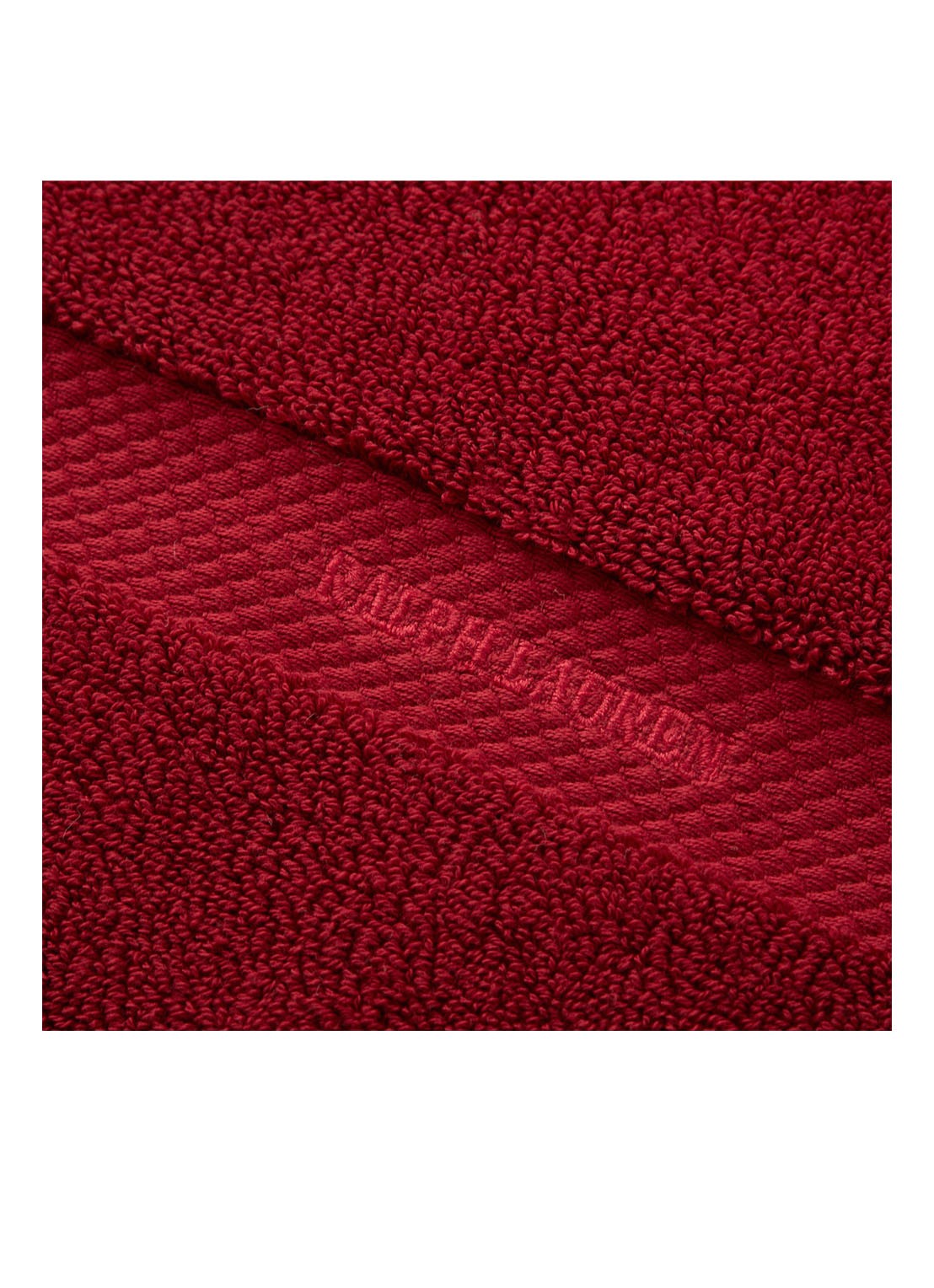 Ralph Lauren Avenue badlaken - 670 gr/m2 - 100 x 183 cm  - detail 3 rood