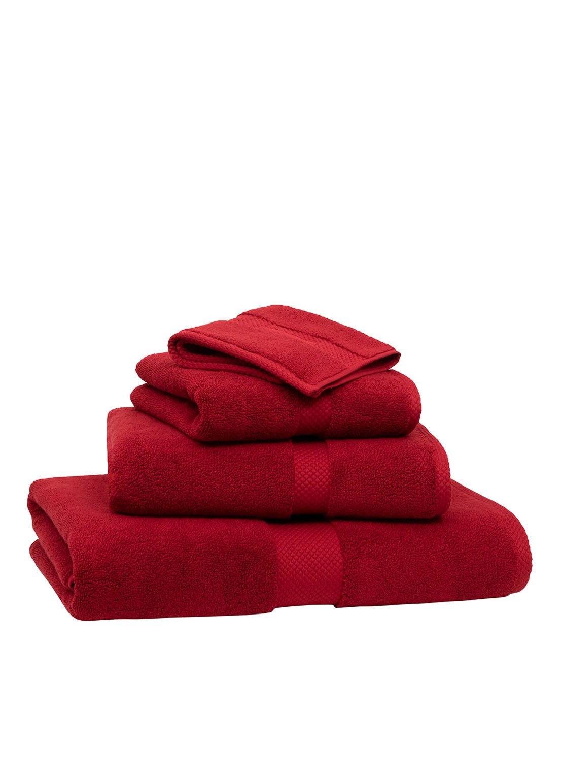 Ralph Lauren Avenue badlaken - 670 gr/m2 - 100 x 183 cm  - voorkant rood