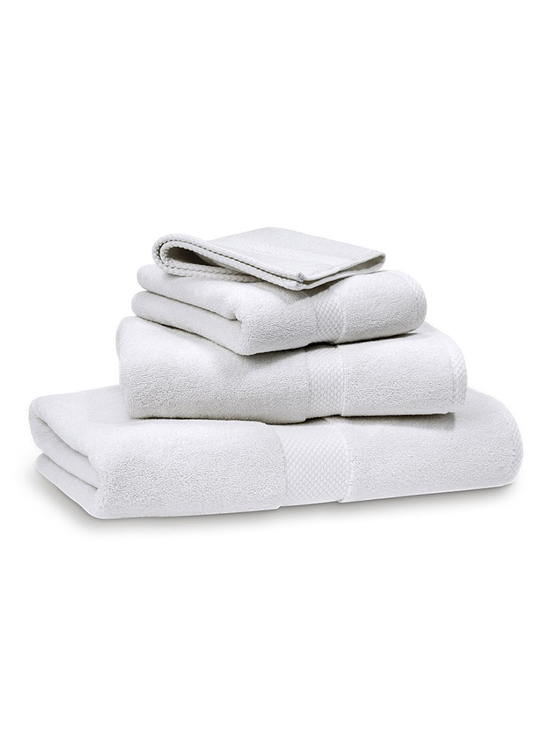 Ralph Lauren Avenue badlaken - 750 gr/m2 - 75 x 137 cm  - voorkant wit