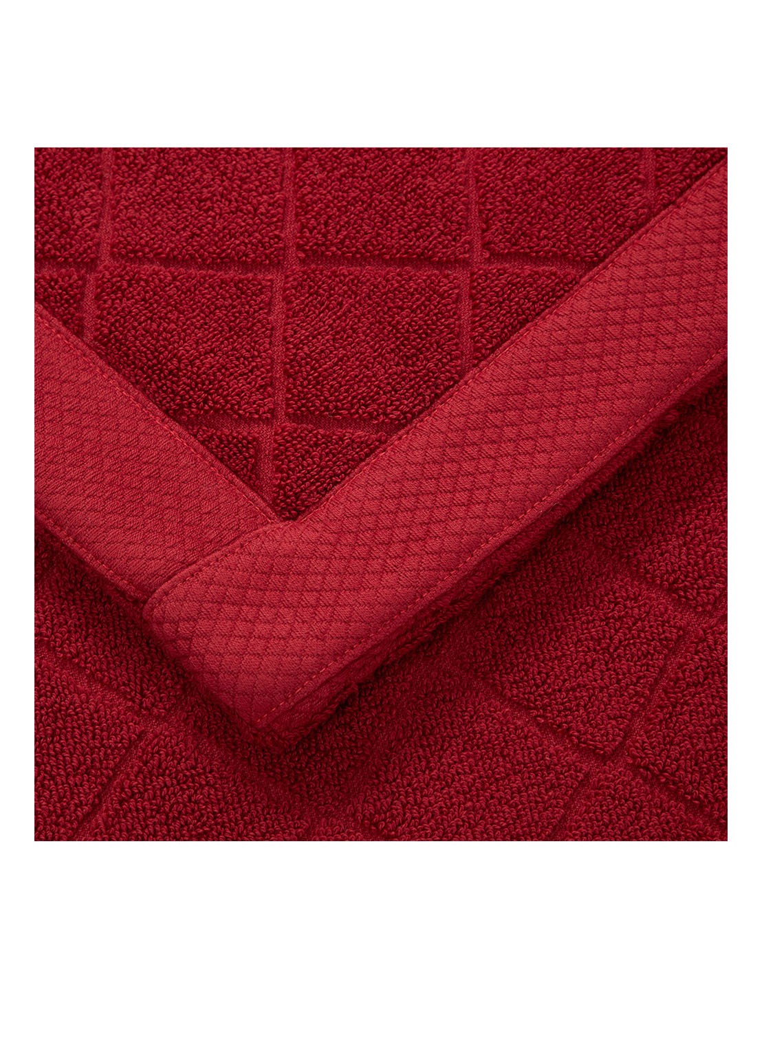 Ralph Lauren Avenue badmat - 50 x 80 cm - detail 2 donkerrood