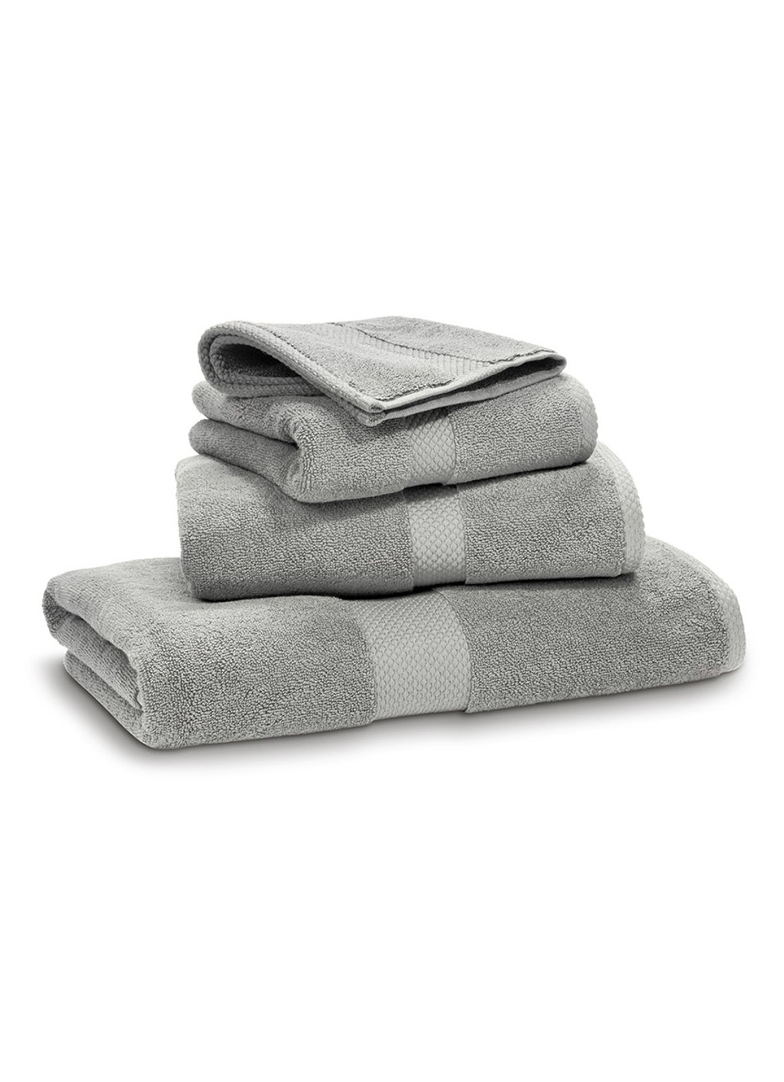 Ralph Lauren Avenue gastendoek - 750 gr/m2 - 30 x 30 cm - voorkant grijs