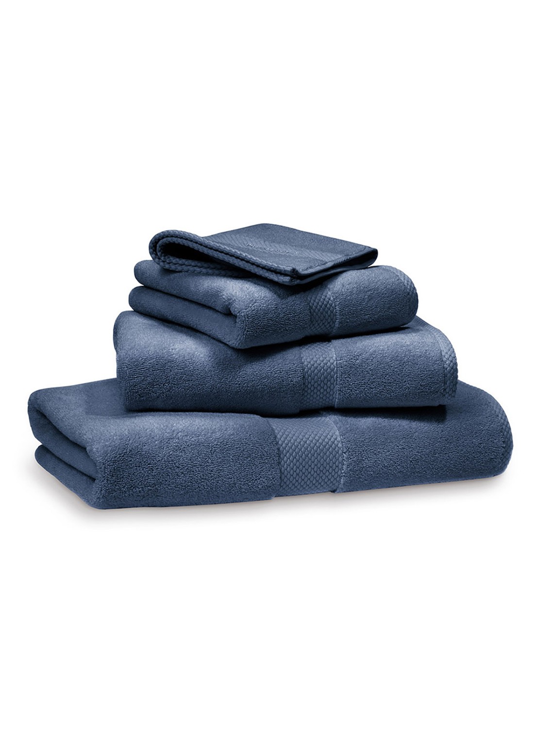 Ralph Lauren Avenue gastendoek - 750 gr/m2 - 40 x 70 cm - voorkant blauw