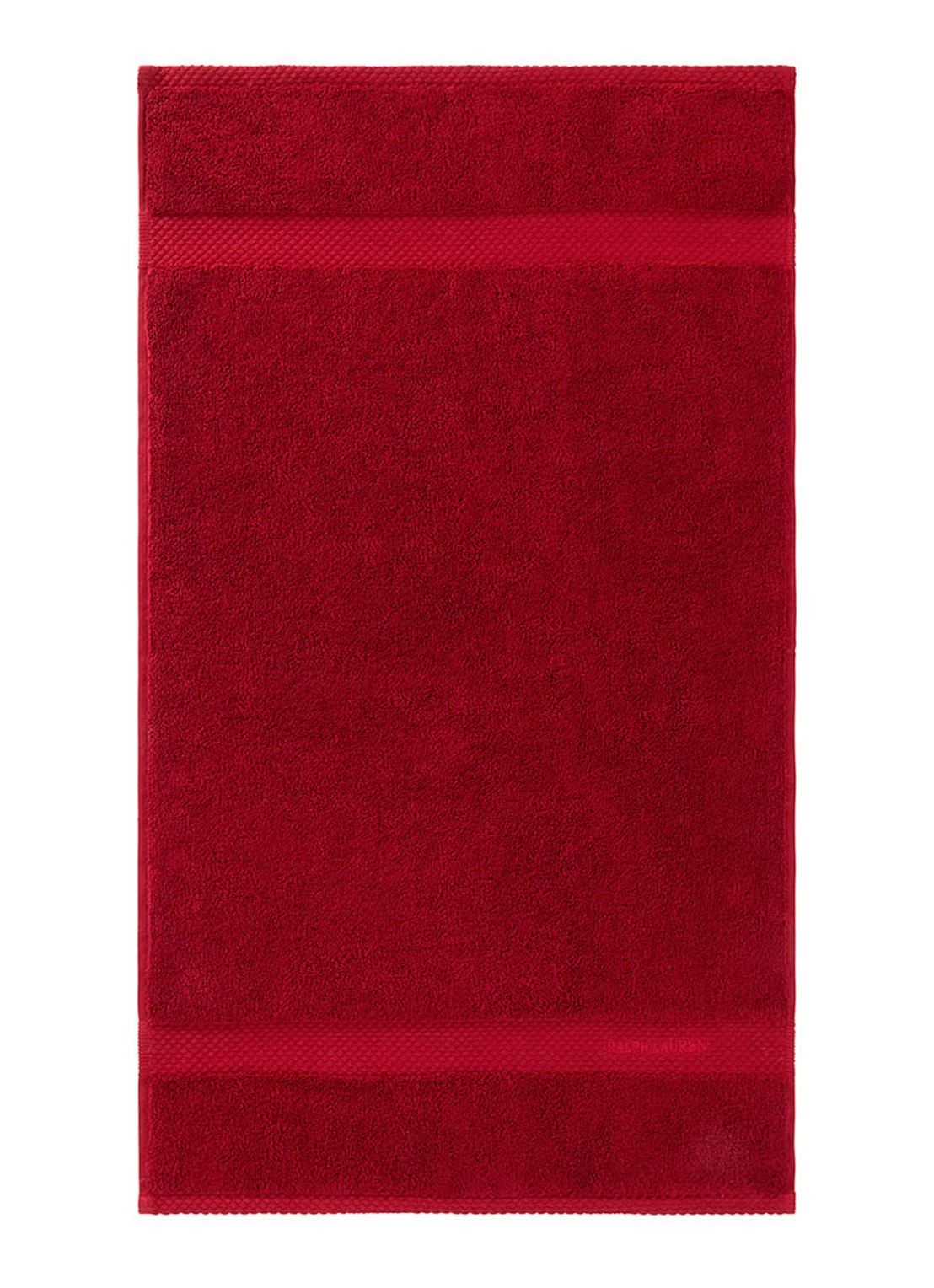Ralph Lauren Avenue gastendoek - 750 gr/m2 - 40 x 70 cm - voorkant 2 rood