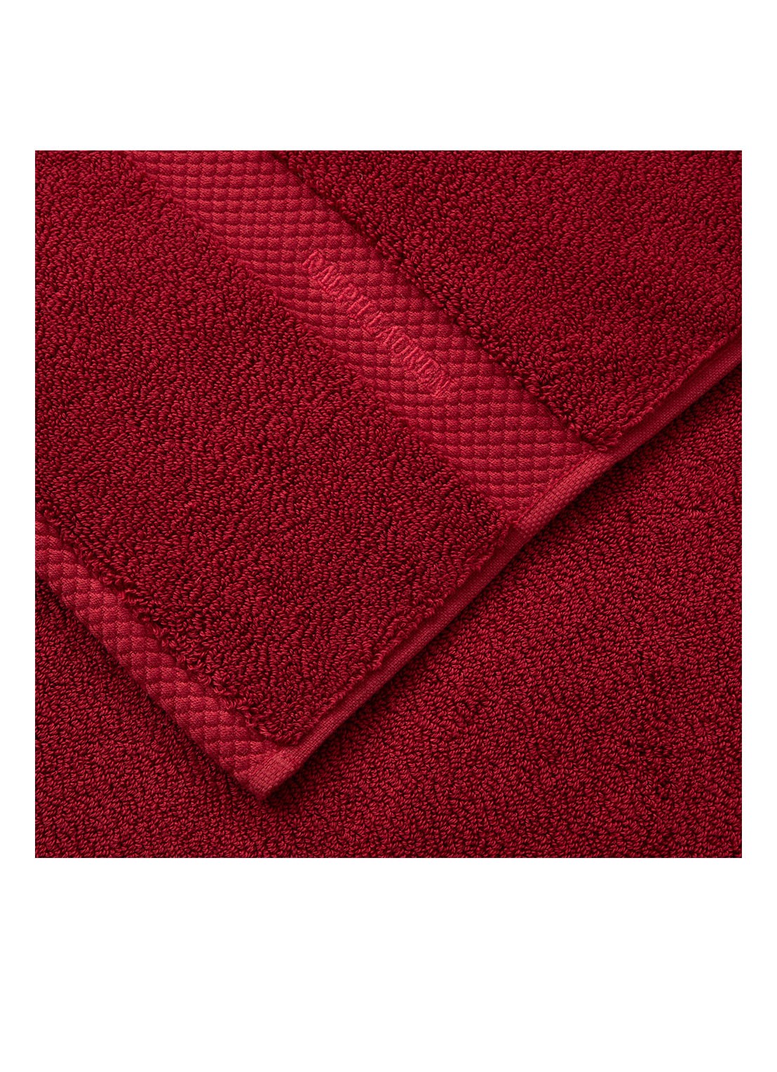 Ralph Lauren Avenue handdoek - 750 gr/m2 - 50 x 100 cm - detail 3 rood