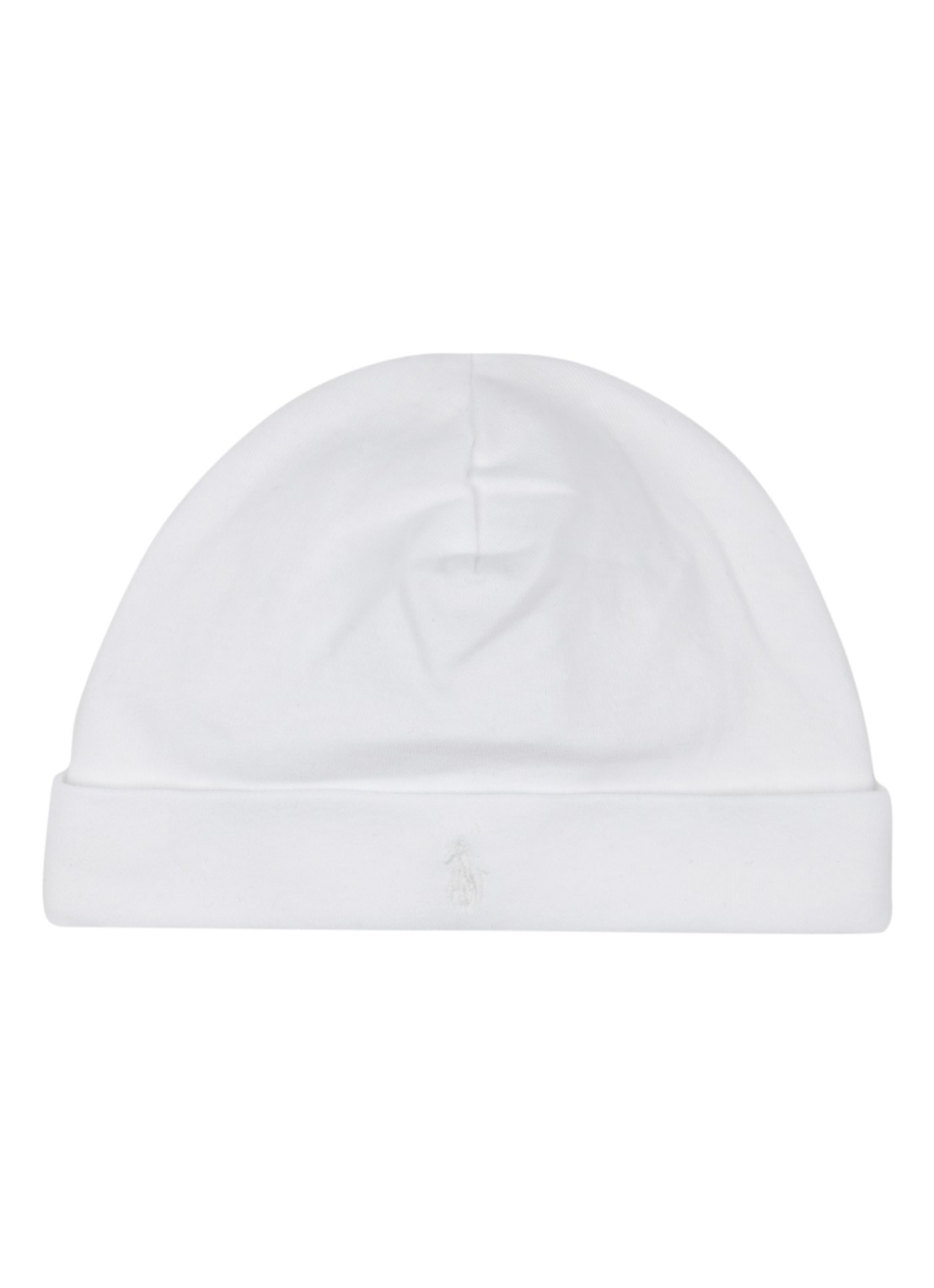 Ralph Lauren Babymuts met logo - voorkant wit