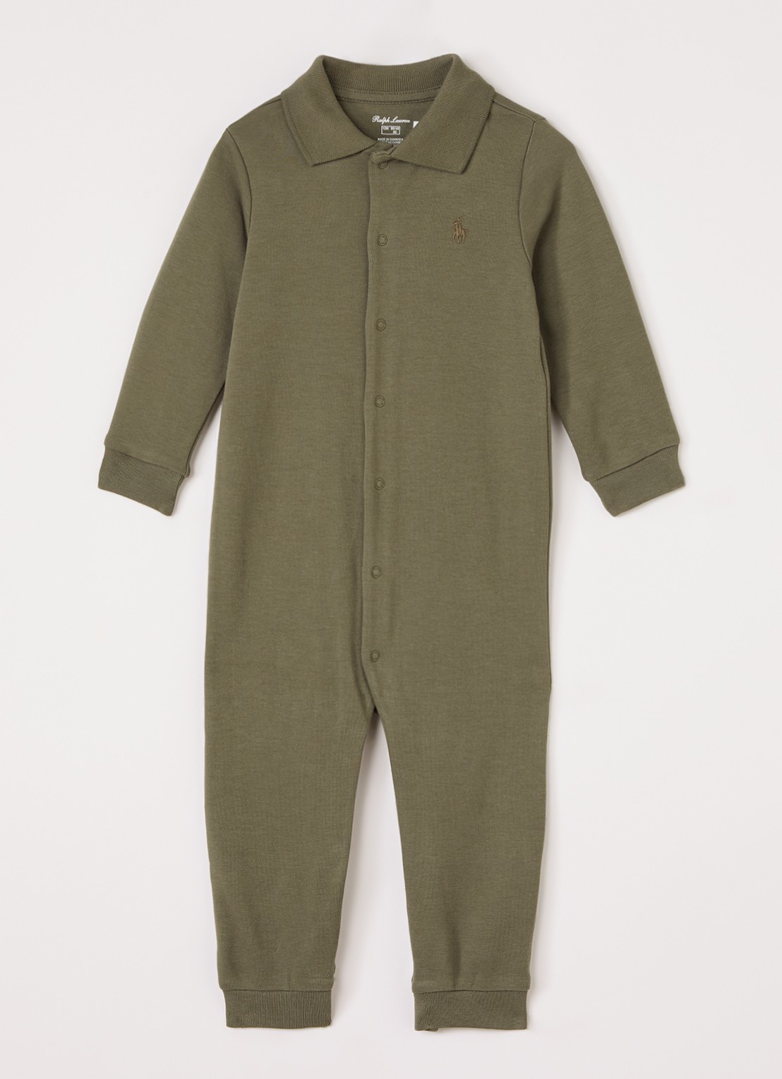 Ralph Lauren Babypak met logo - voorkant olijfgroen