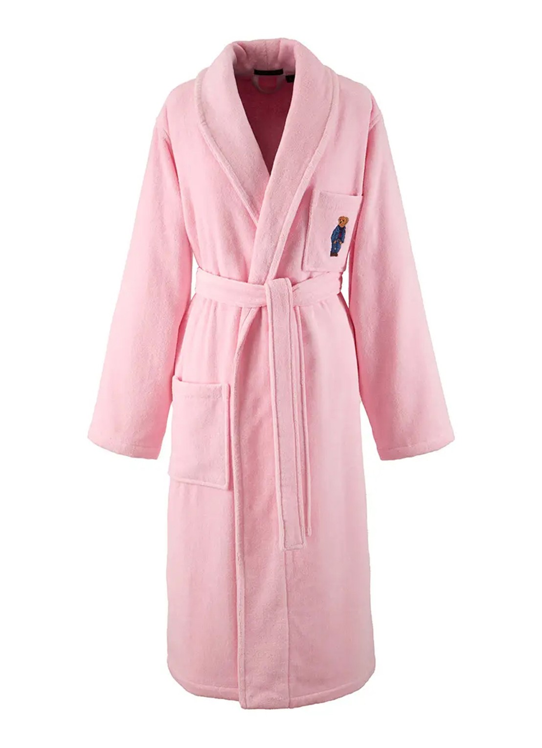 Ralph Lauren Badjas met borduring - voorkant 6 roze