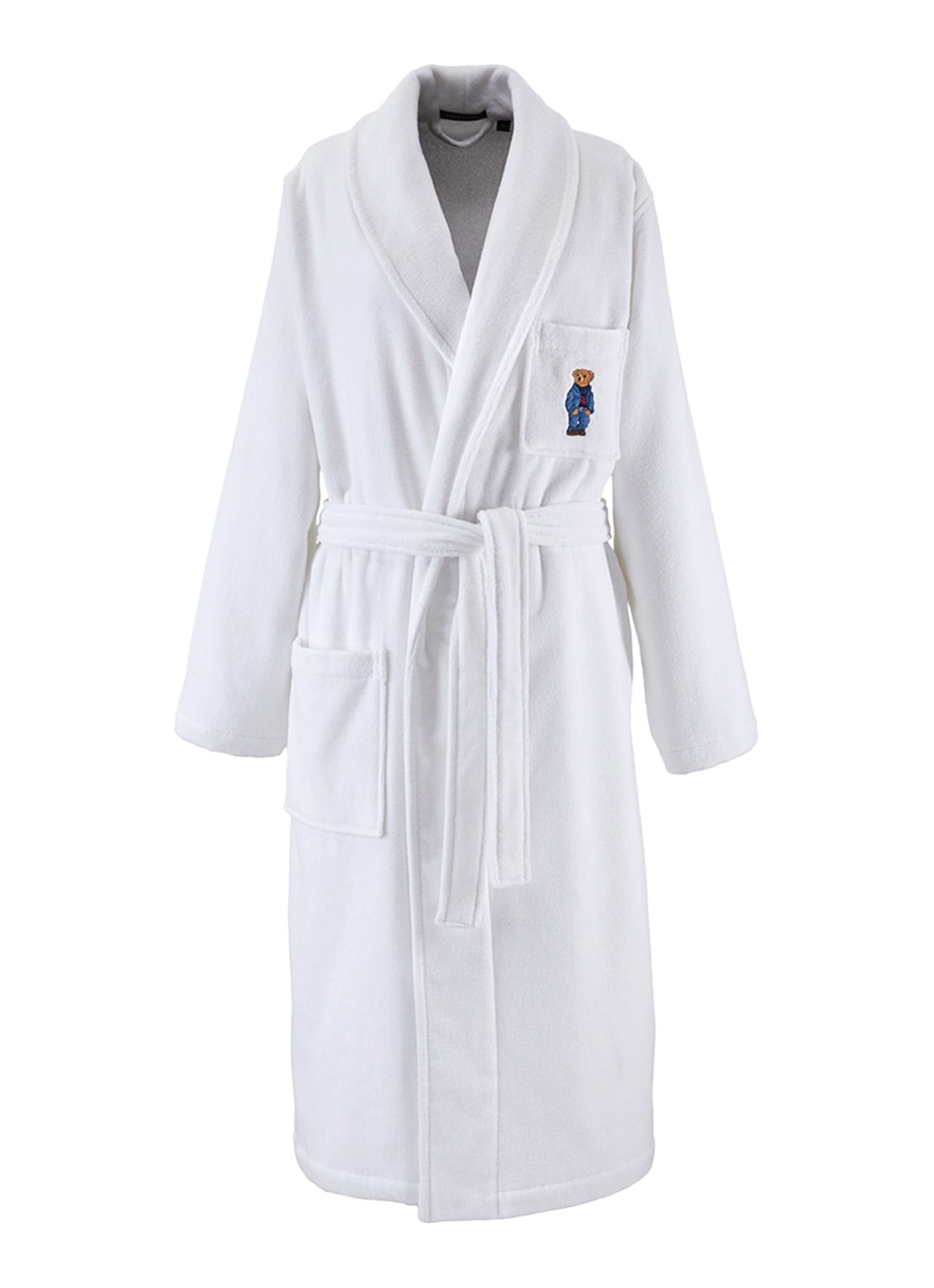Ralph Lauren Badjas met borduring - voorkant 3 white