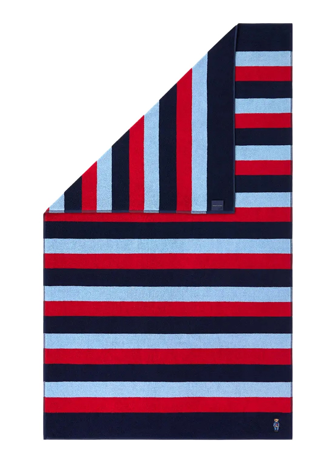 Ralph Lauren Badlaken 100 x 170 cm - achterkant 3 donkerblauw