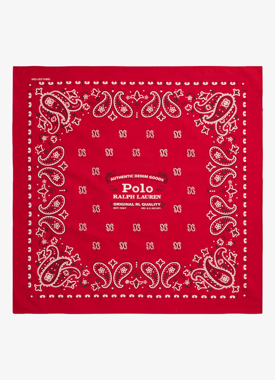 Ralph Lauren Bandana met logoprint - voorkant red/white / rood