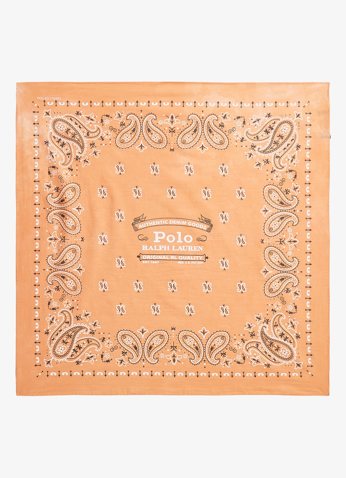 Ralph Lauren Bandana met logoprint - voorkant poppy