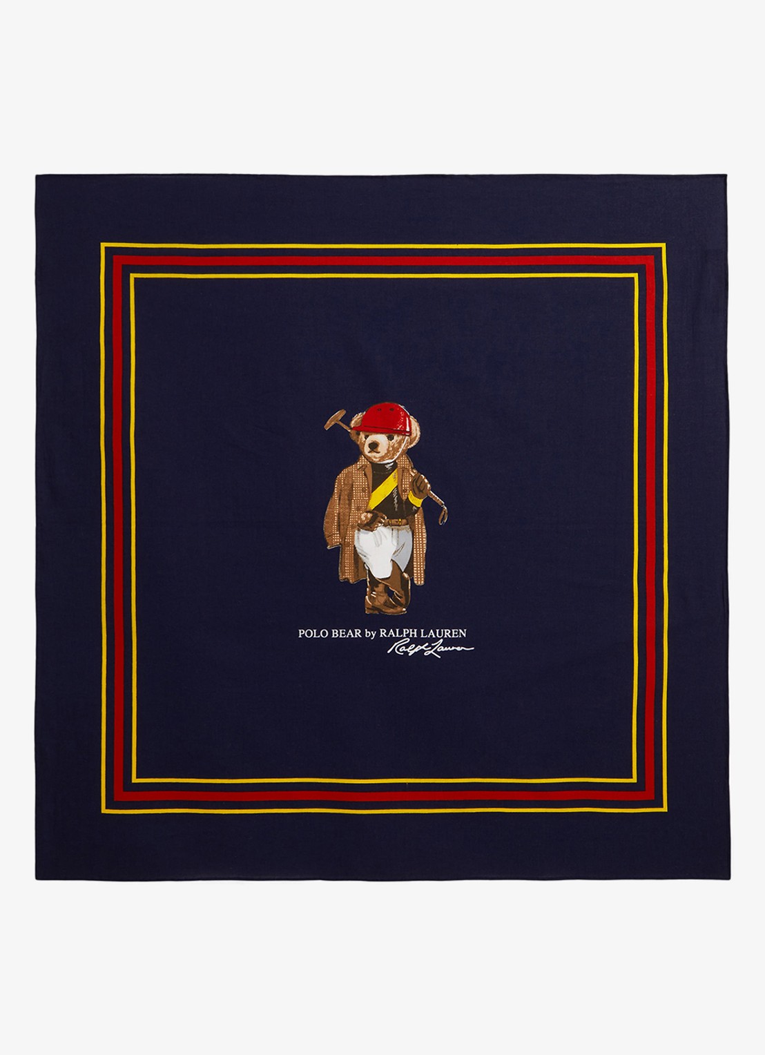 Ralph Lauren Bandana met logoprint - voorkant navy multi / donkerblauw