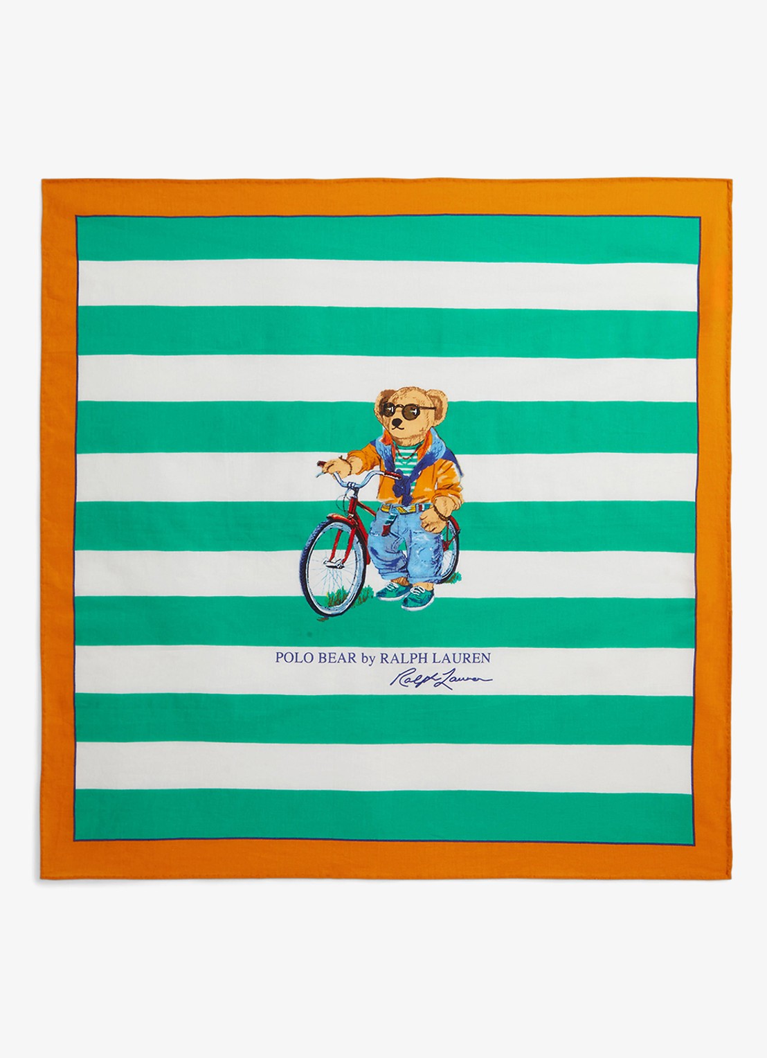 Ralph Lauren Bandana met streepprint - voorkant multi / groen