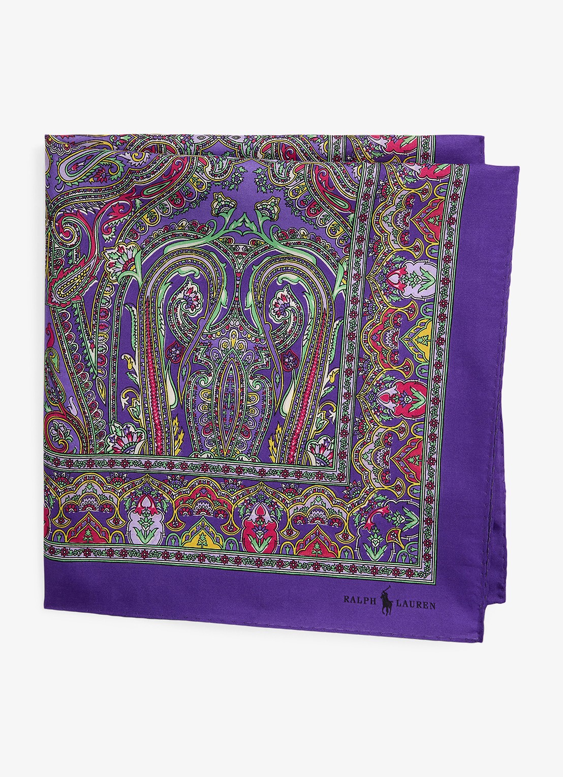 Ralph Lauren Bandana van zijde - detail 2 paars