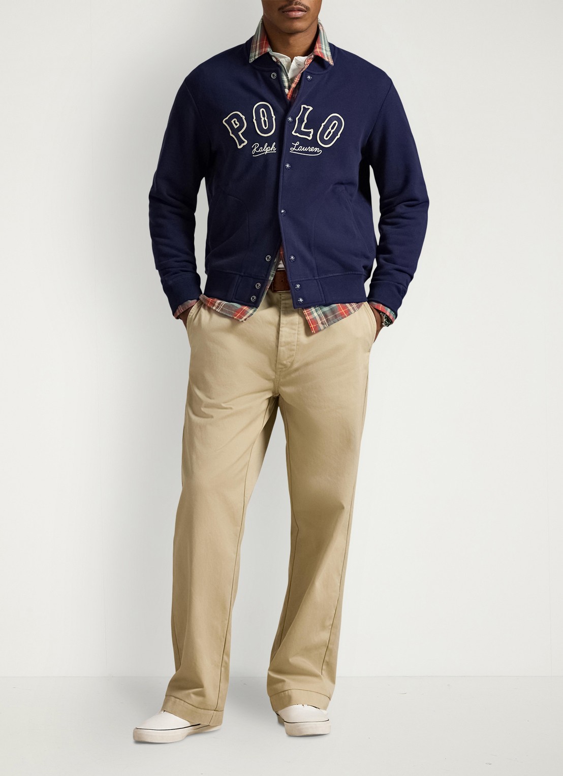 Ralph Lauren Baseball jack met logo - voorkant 3 cruise navy / donkerblauw
