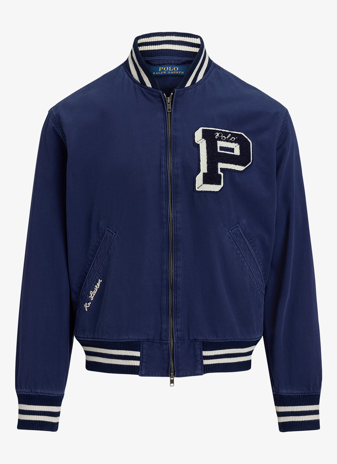 Ralph Lauren Baseball jack met steekzakken - voorkant donkerblauw