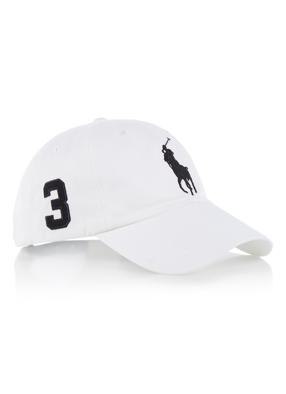 Ralph Lauren Baseball pet met logoborduring - voorkant 2 white