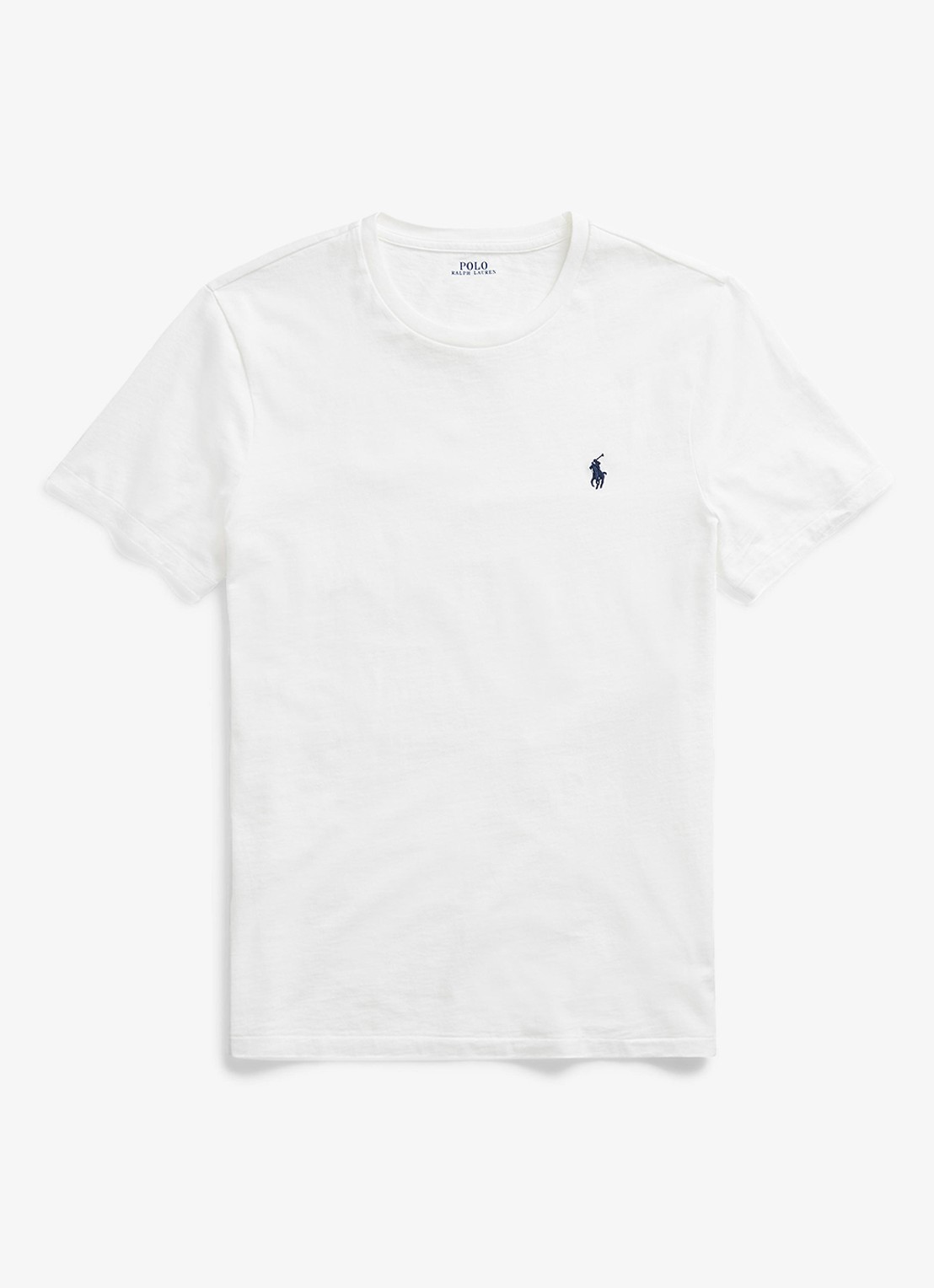 Ralph Lauren Basic T-shirt met logoborduring - voorkant white / wit