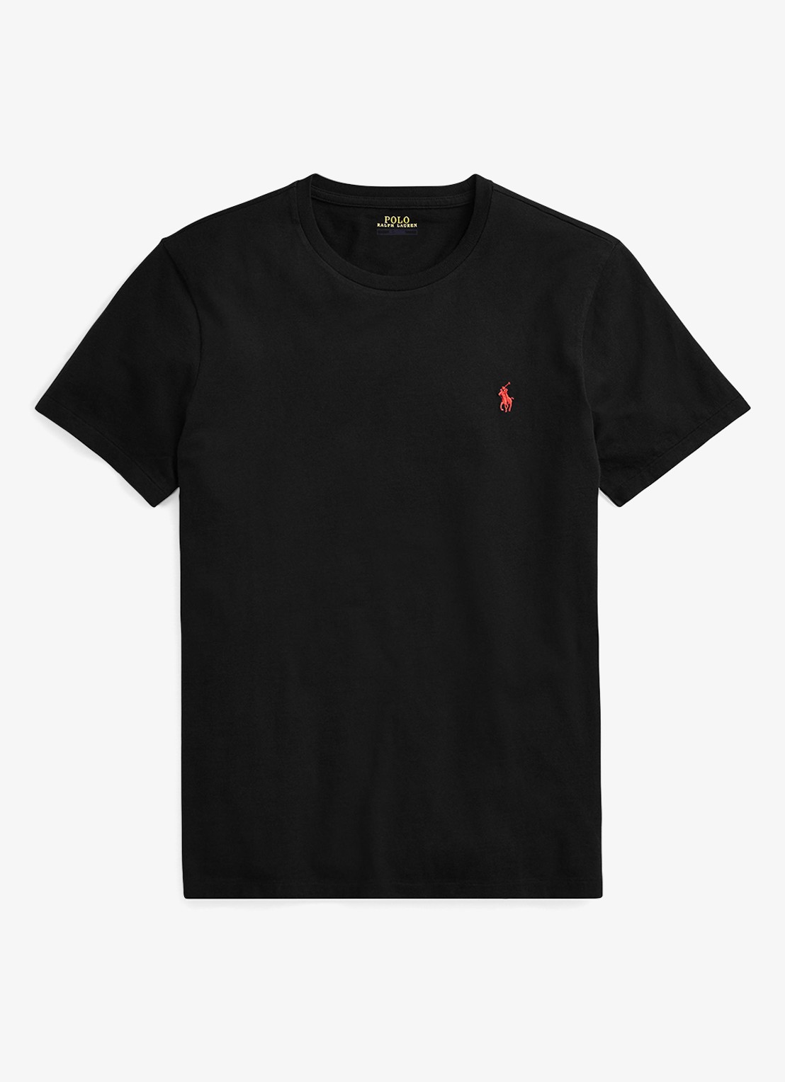 Ralph Lauren Basic T-shirt met logoborduring - voorkant 4 rl black / zwart