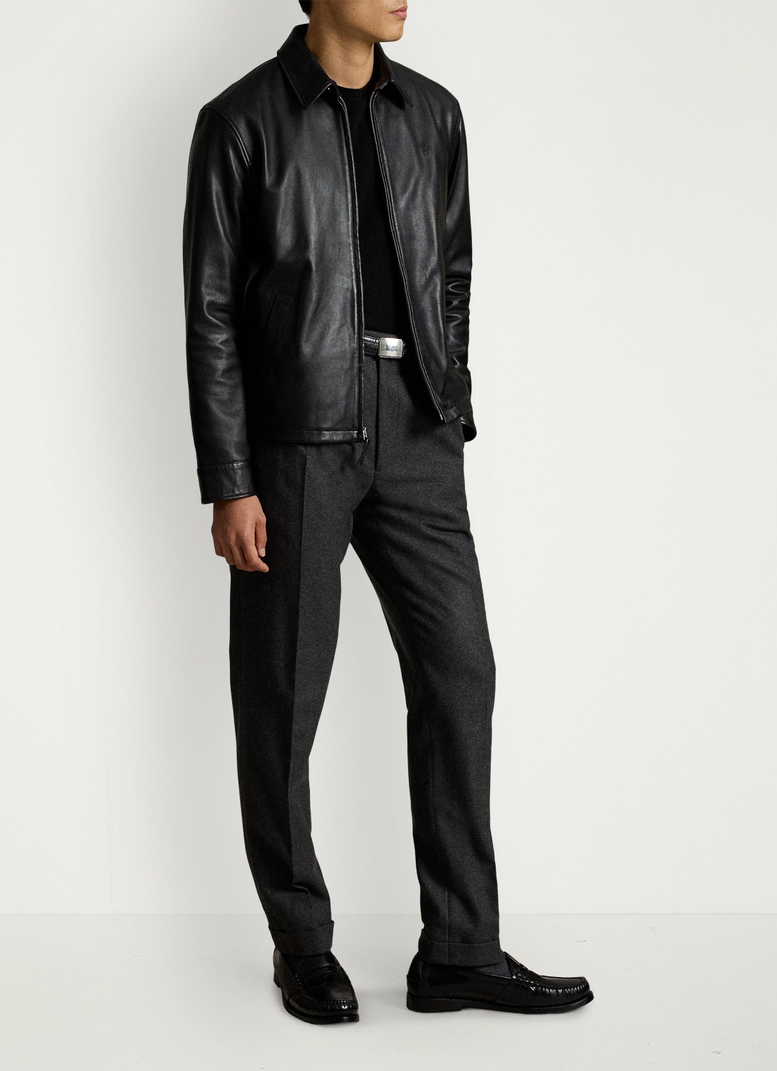 Ralph Lauren Bayville jack van lamsleer met steekzakken - detail 3 polo black