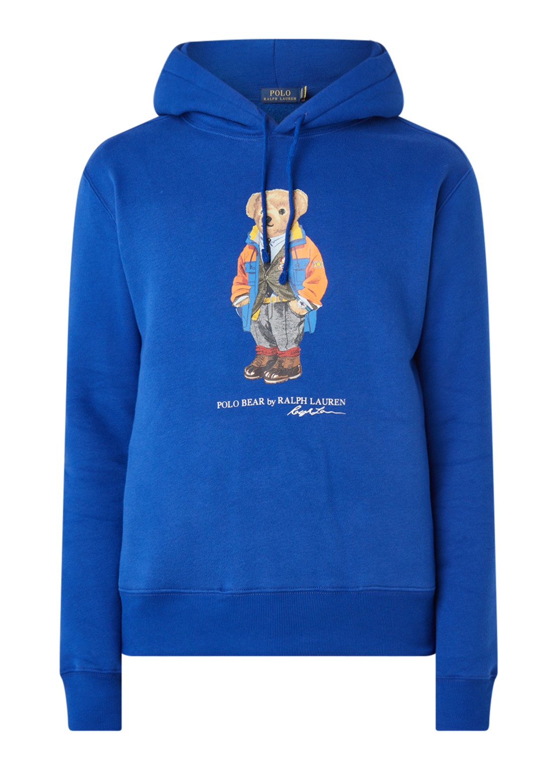 Ralph Lauren Bear hoodie met frontprint - voorkant rugby royal