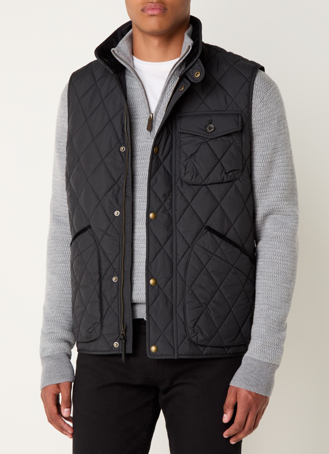 Ralph Lauren Beaton gewatteerde utility bodywarmer met opgestikte zakken - detail 6 polo black / zwart