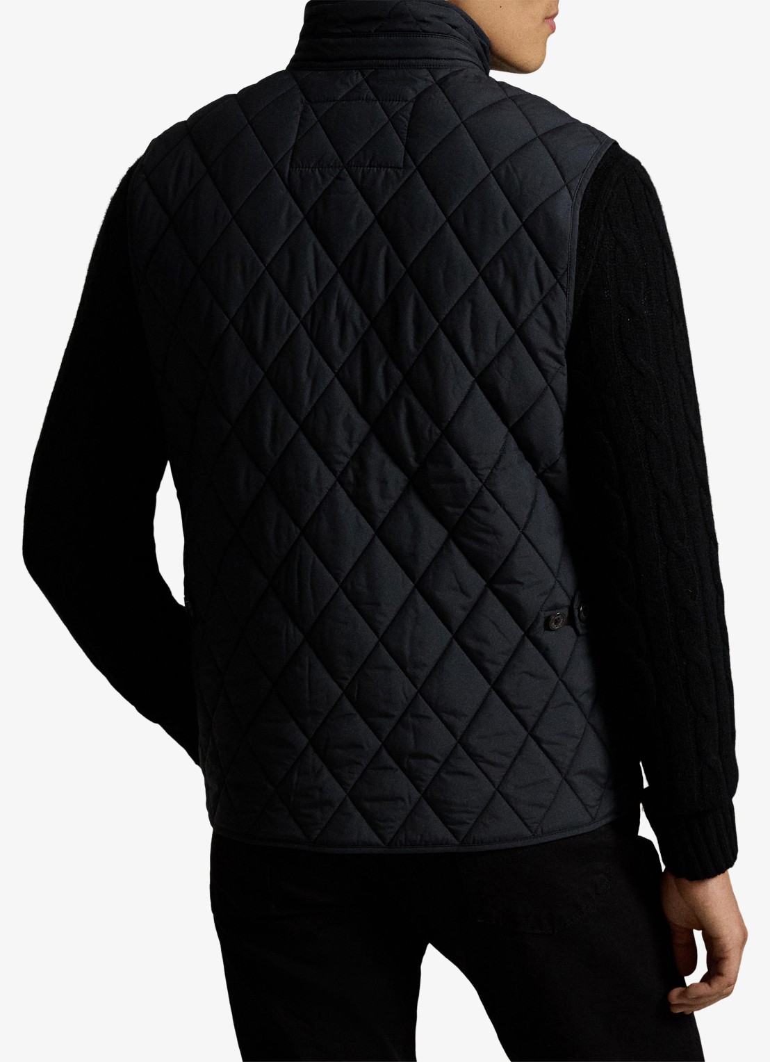 Ralph Lauren Beaton gewatteerde utility bodywarmer met opgestikte zakken - achterkant 2 polo black / zwart