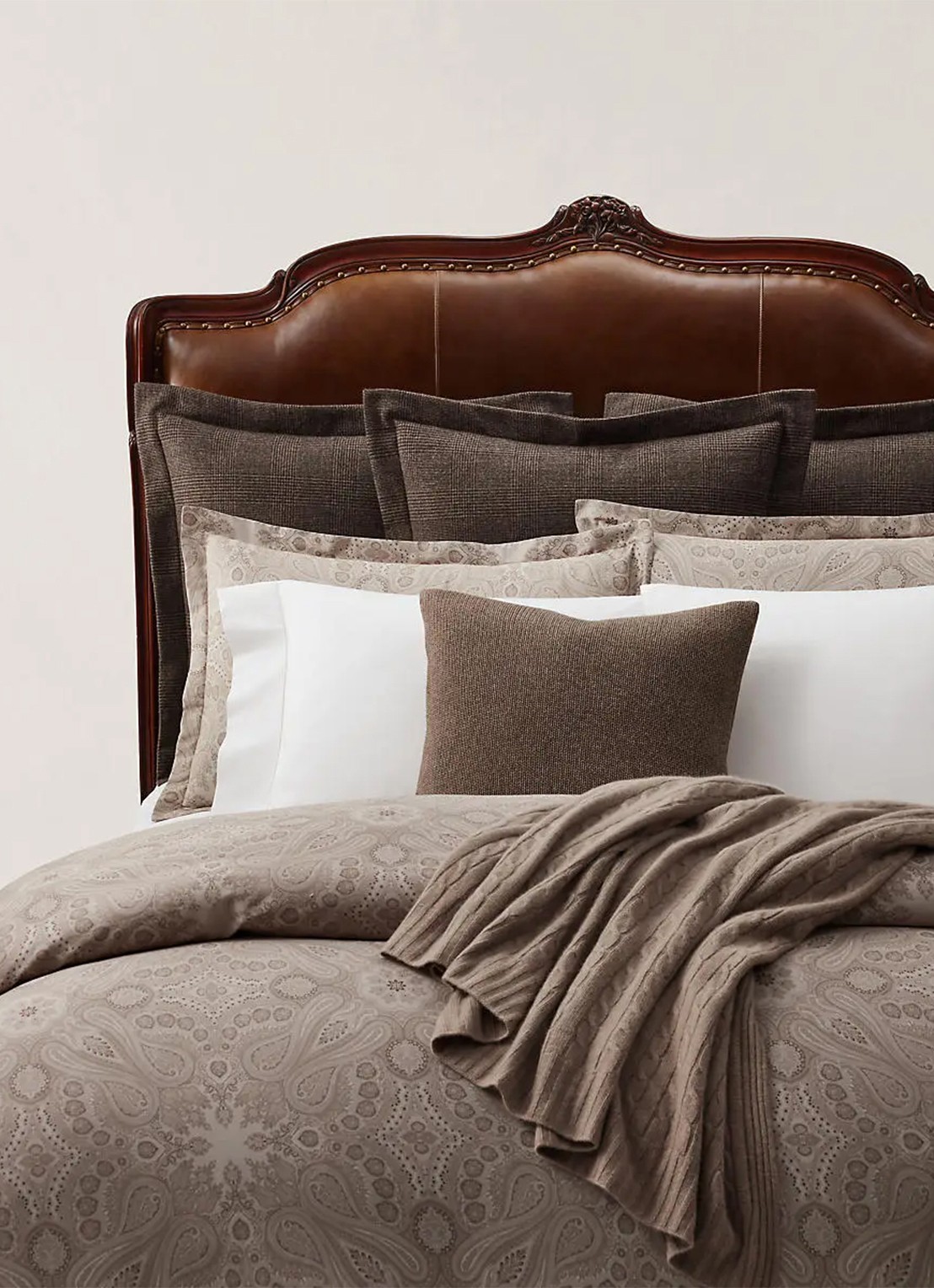 Ralph Lauren Beaumont laken - achterkant donkergrijs