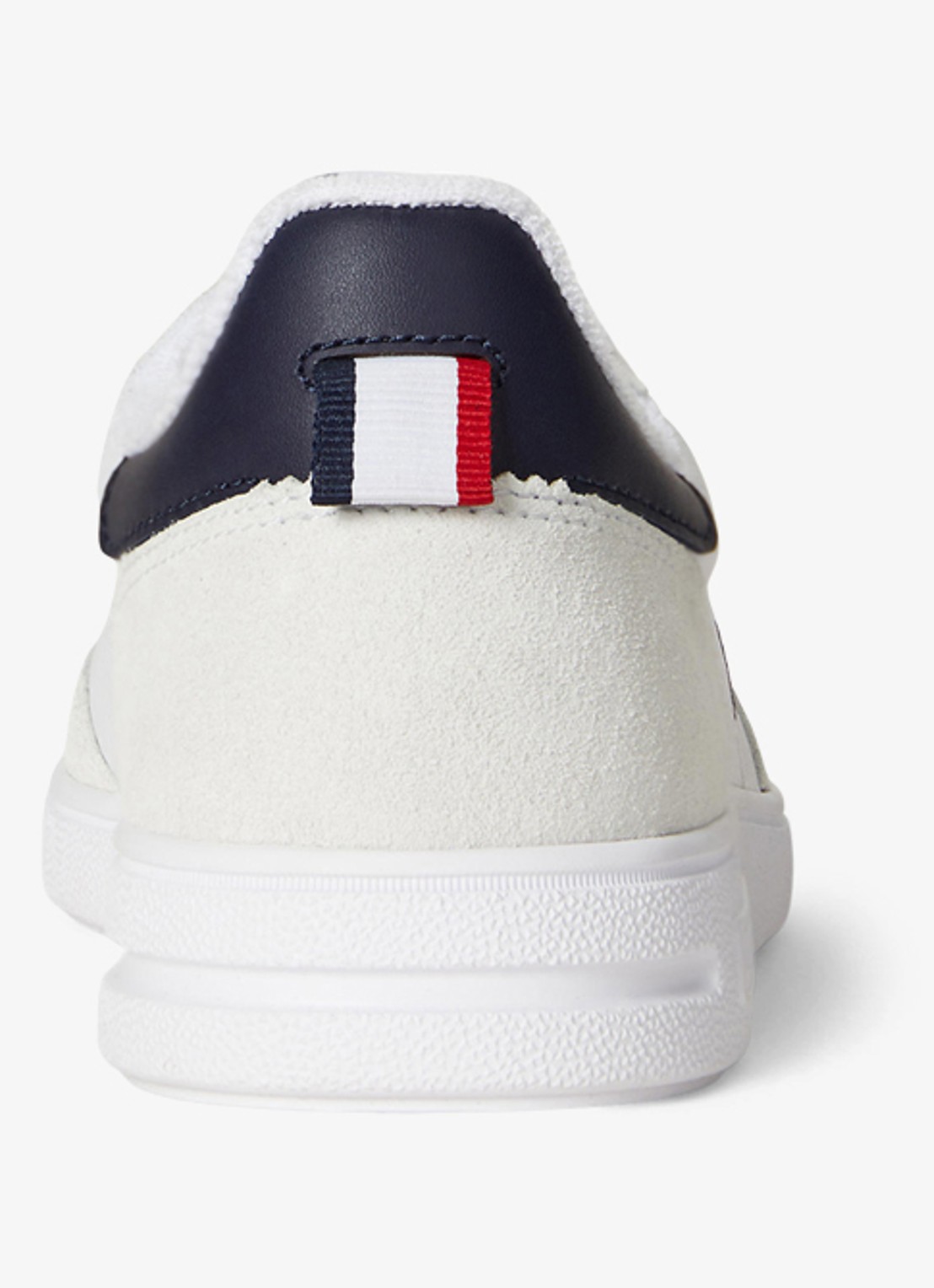 Ralph Lauren Bedford sneaker van leer met details van suède - achterkant 6 wit