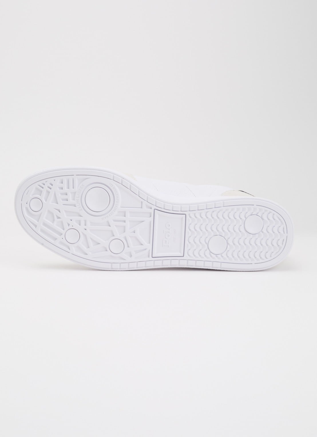 Ralph Lauren Bedford sneaker van leer met details van suède - detail 4 wit