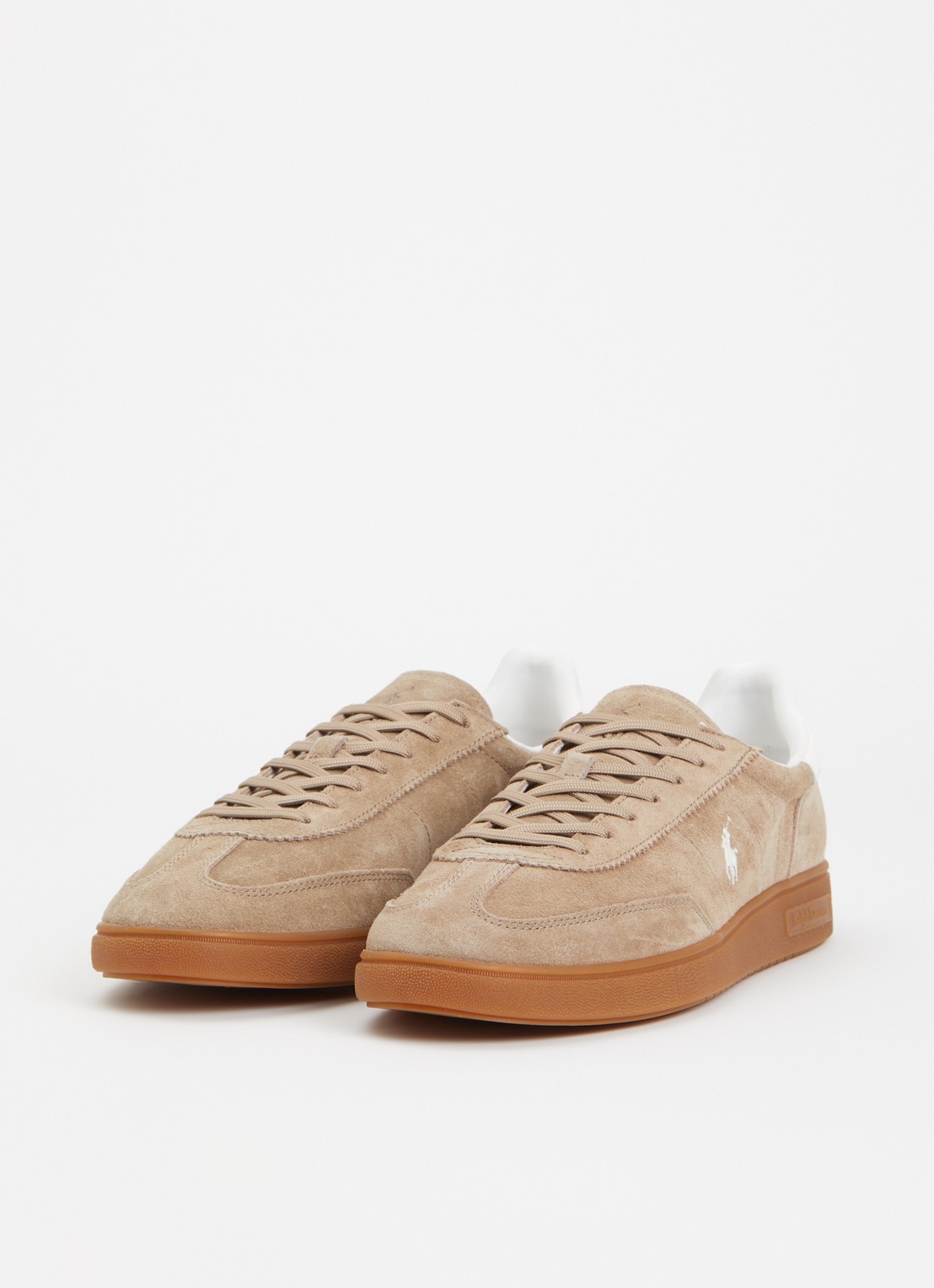 Ralph Lauren Bedford sneaker van suède - detail 2 beige
