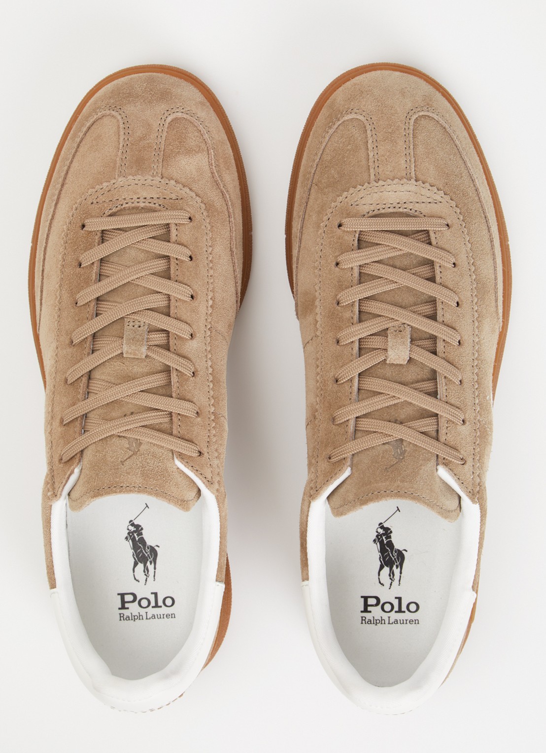Ralph Lauren Bedford sneaker van suède - detail 3 beige