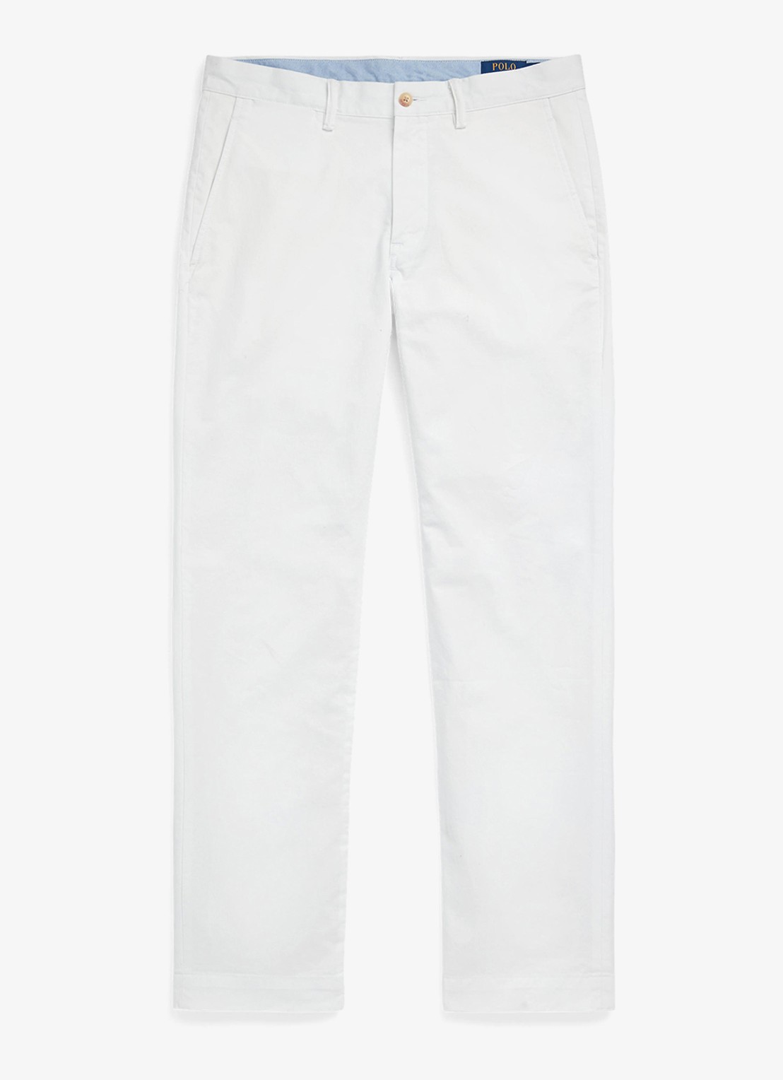 Ralph Lauren Bedford straight fit chino met stretch - voorkant deckwash white / wit