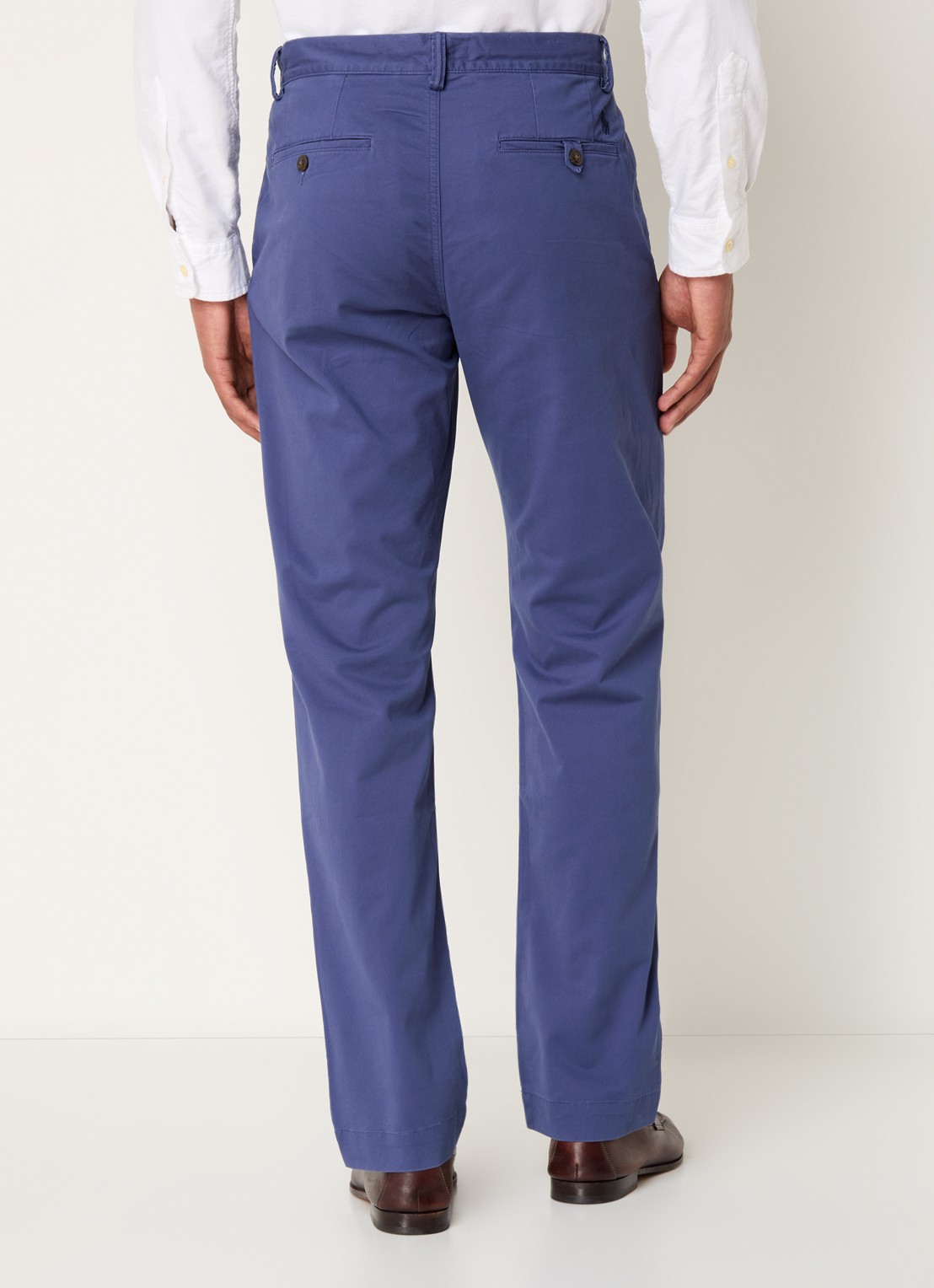 Ralph Lauren Bedford straight fit stretch chino broek - achterkant 3 light navy / petrol