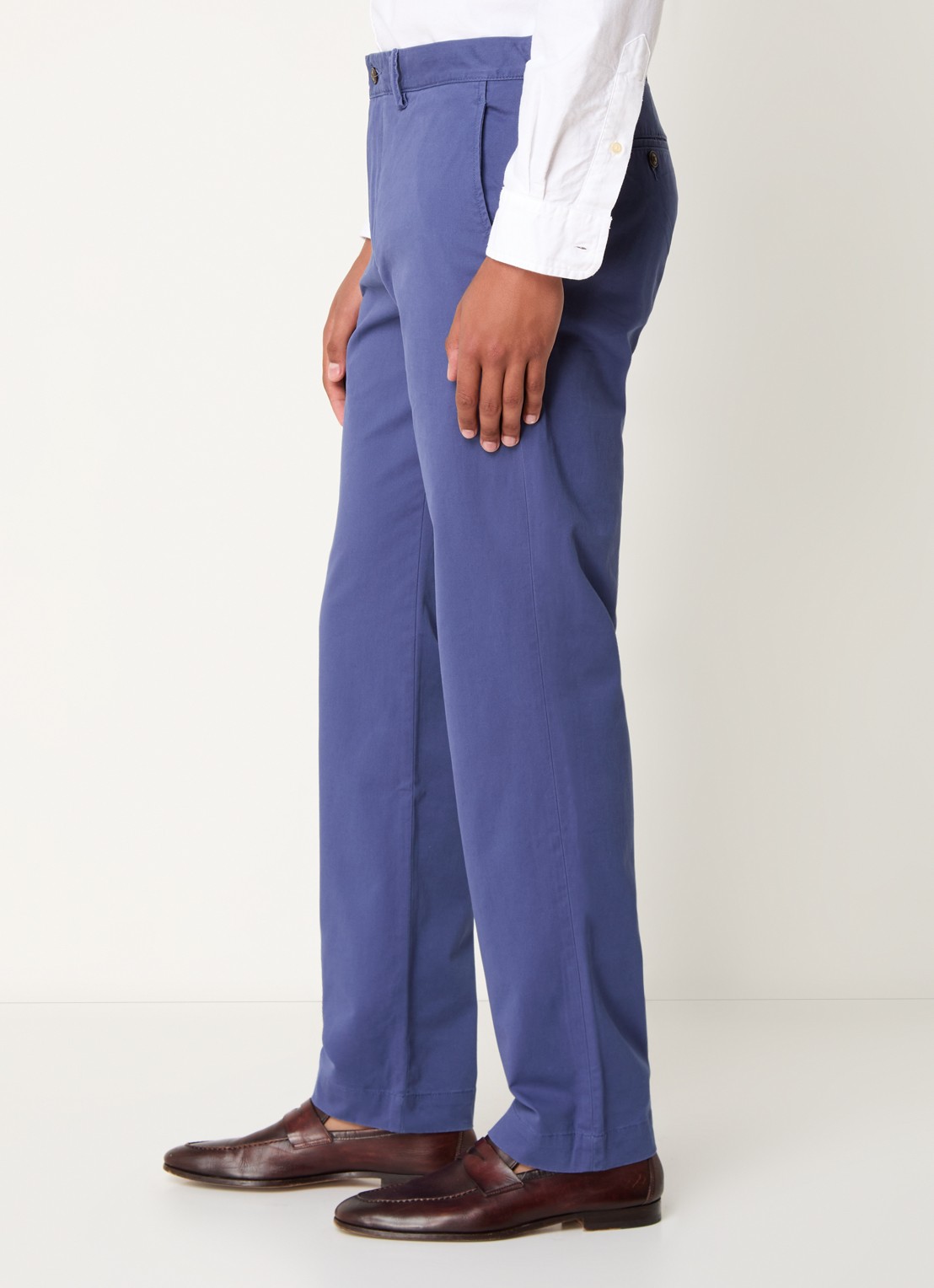 Ralph Lauren Bedford straight fit stretch chino broek - detail 2 light navy / petrol