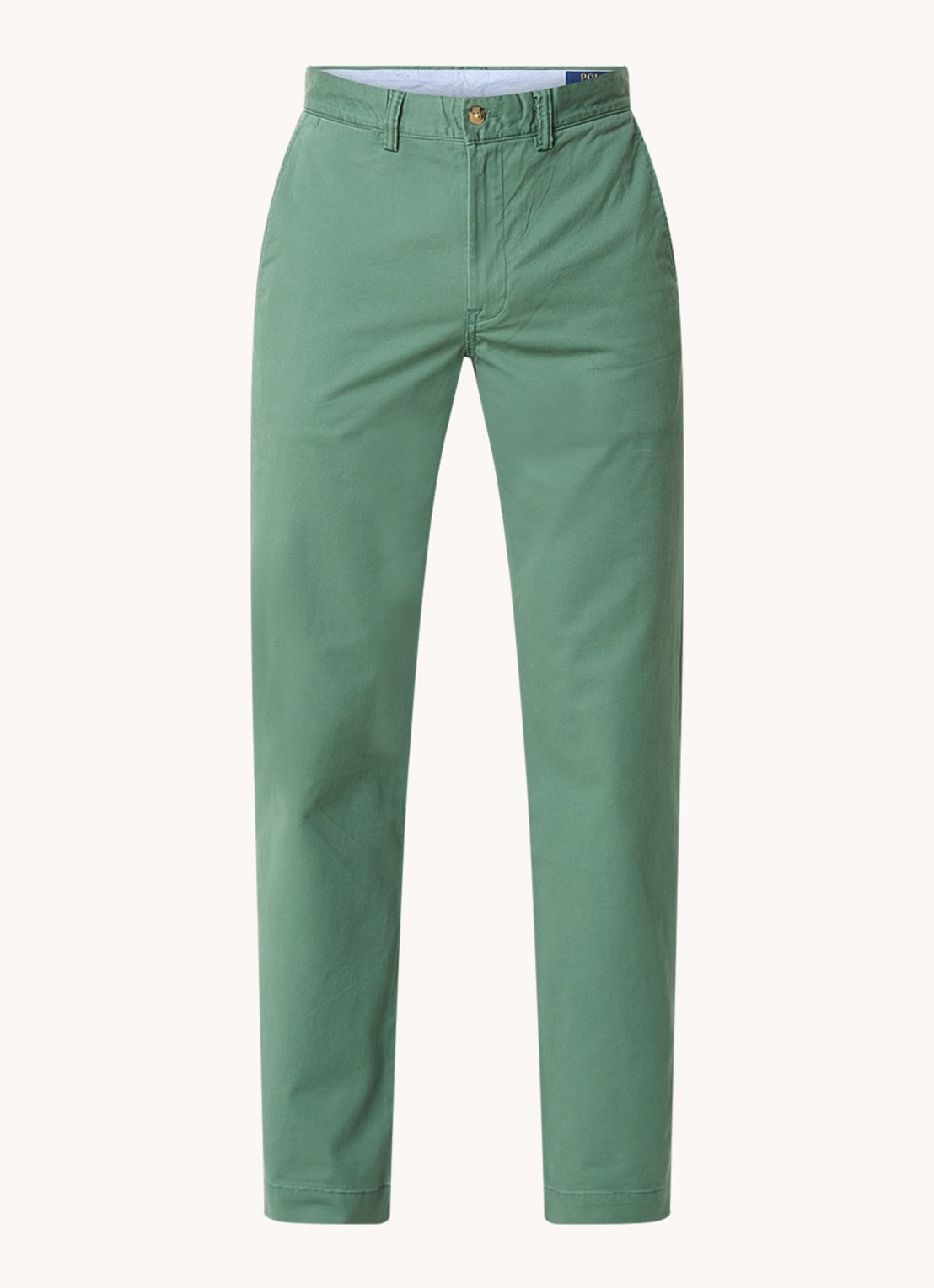 Ralph Lauren Bedford straight fit stretch chino broek - voorkant 2 washed forest / zeegroen