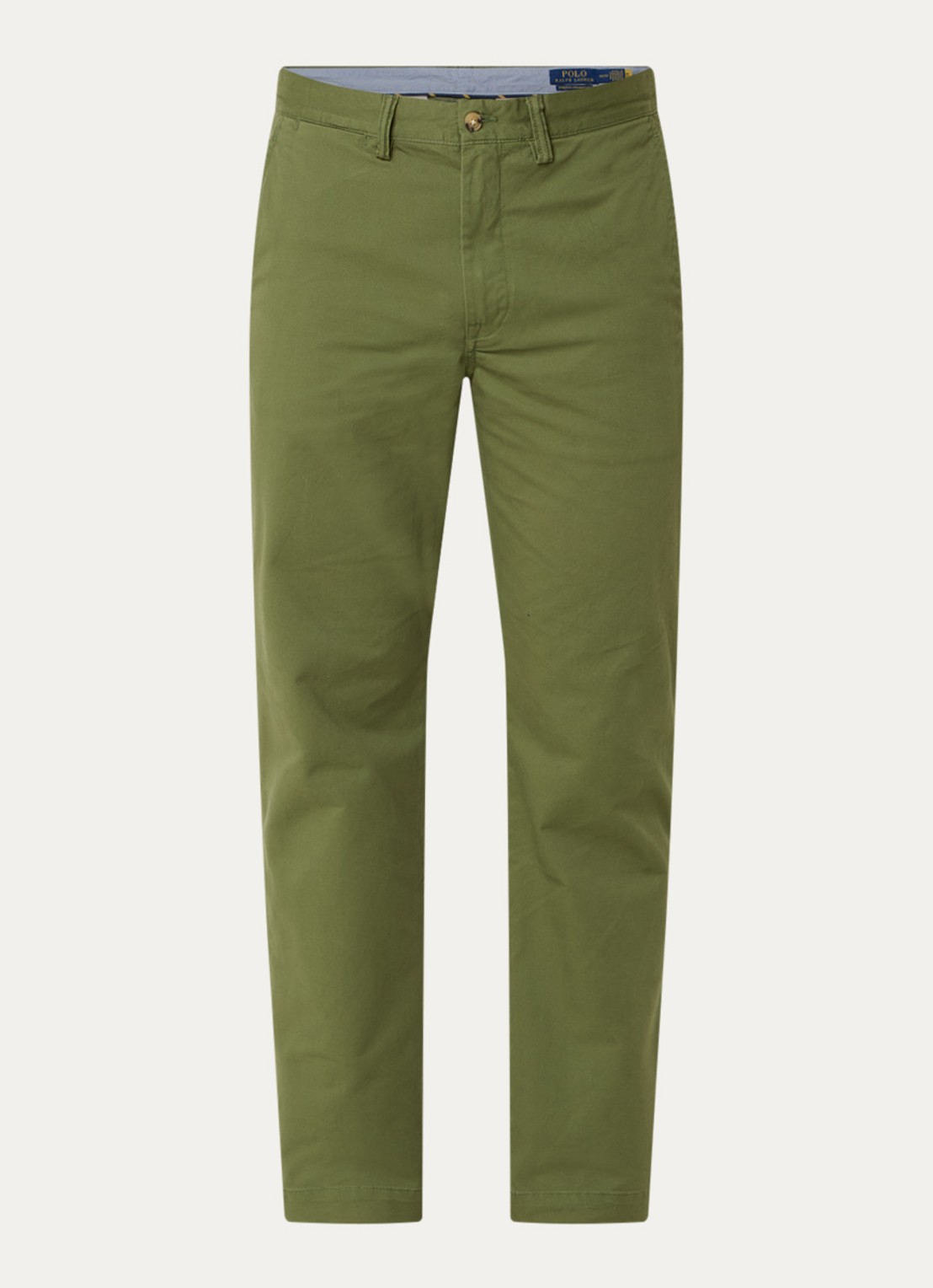 Ralph Lauren Bedford straight fit stretch chino broek - voorkant 4 garden trail / groen
