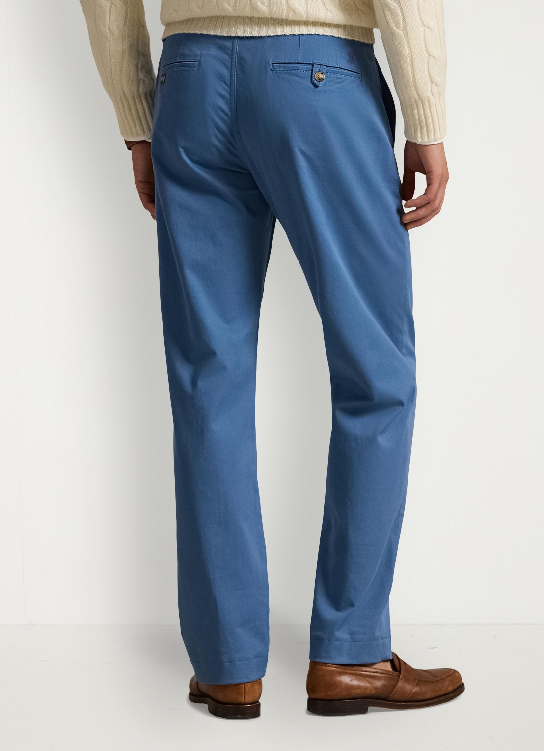 Ralph Lauren Bedford straight fit stretch chino broek - achterkant 3 delta blue