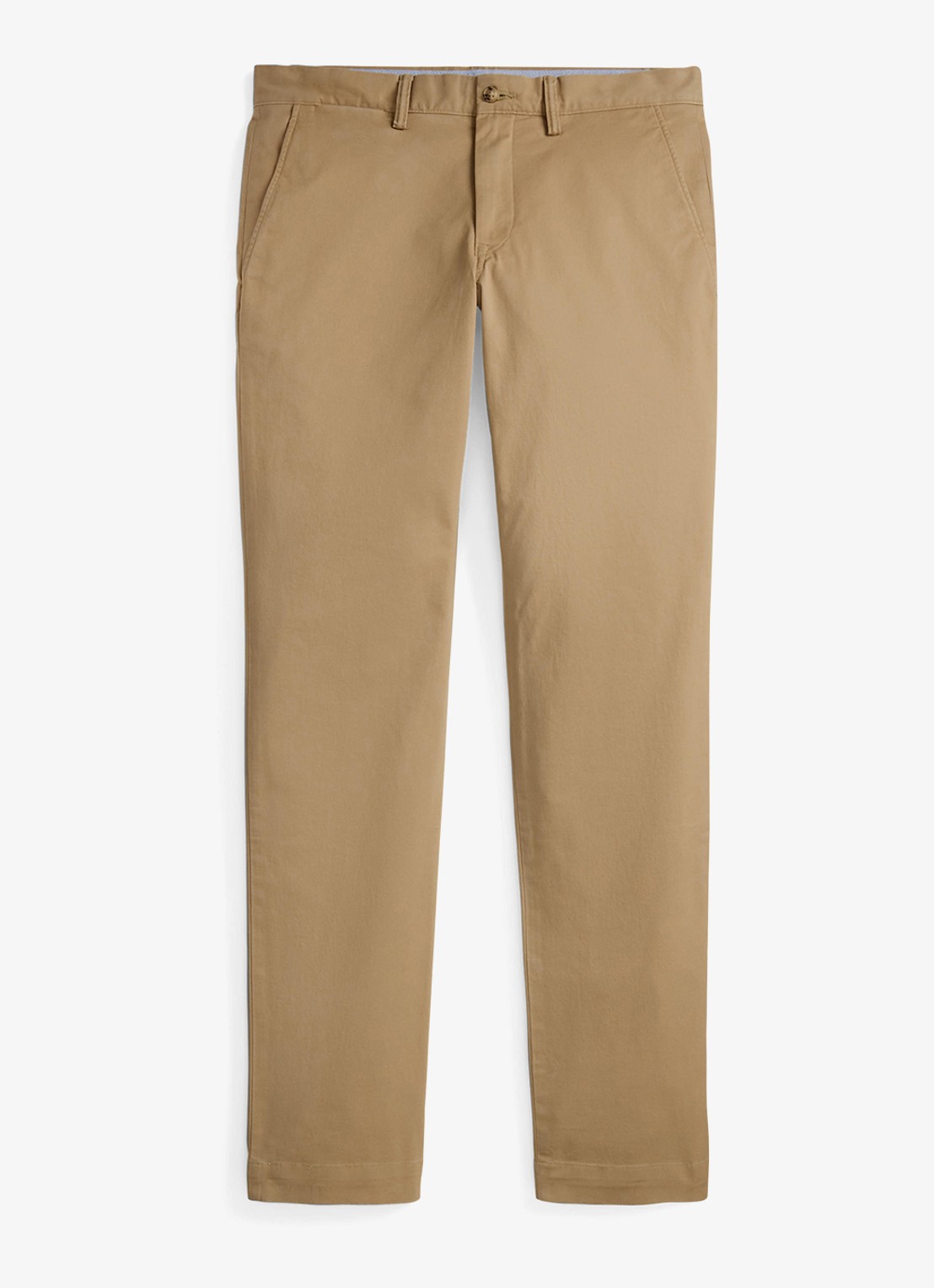 Ralph Lauren Bedford straight fit stretch chino broek - voorkant 4 desert khaki