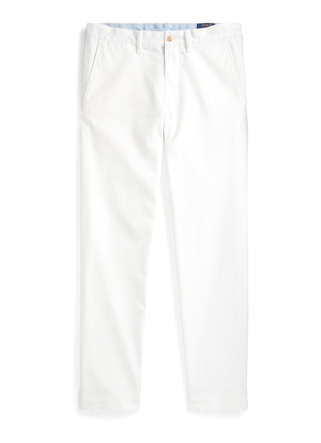 Ralph Lauren Bedford straight fit stretch chino broek - voorkant 3 ceramic white / wit