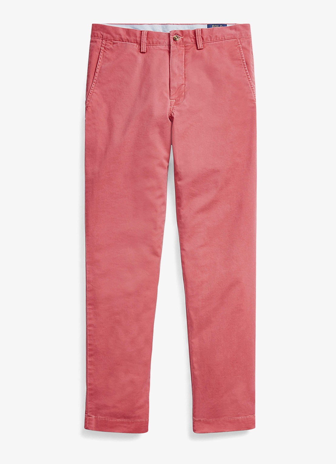 Ralph Lauren Bedford straight fit stretch chino broek - voorkant 2 nantucket red