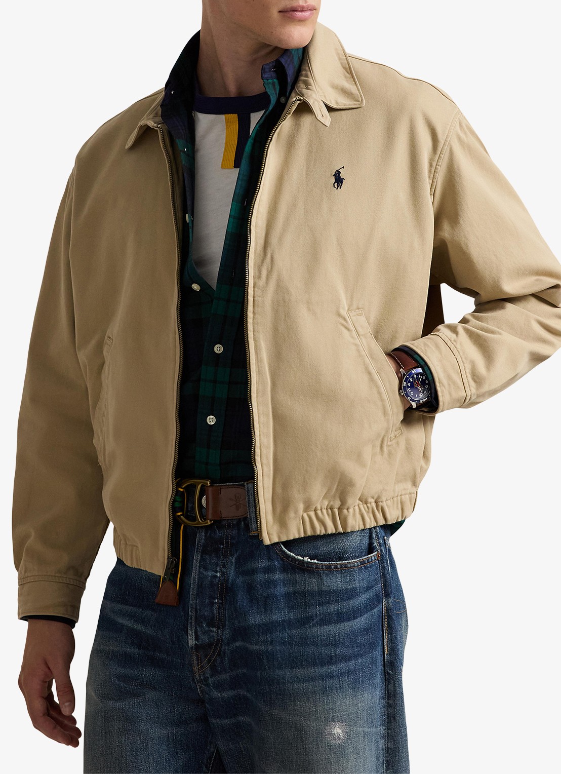 Ralph Lauren Big Bayport bomberjack met steekzakken - detail 4 rl khaki-2wq5