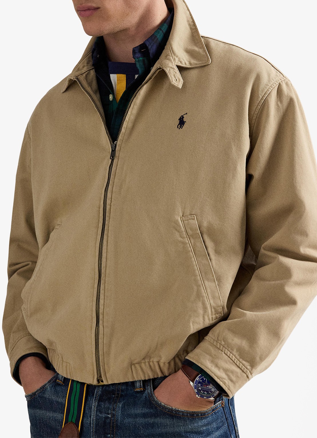 Ralph Lauren Big Bayport bomberjack met steekzakken - detail 5 rl khaki-2wq5