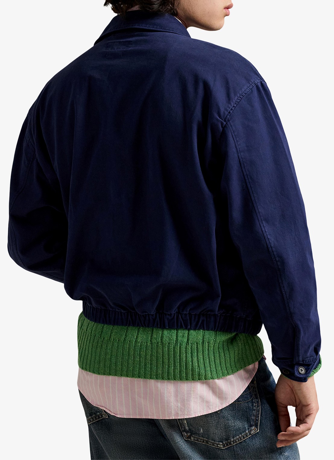 Ralph Lauren Big Bayport bomberjack met steekzakken - achterkant newport navy