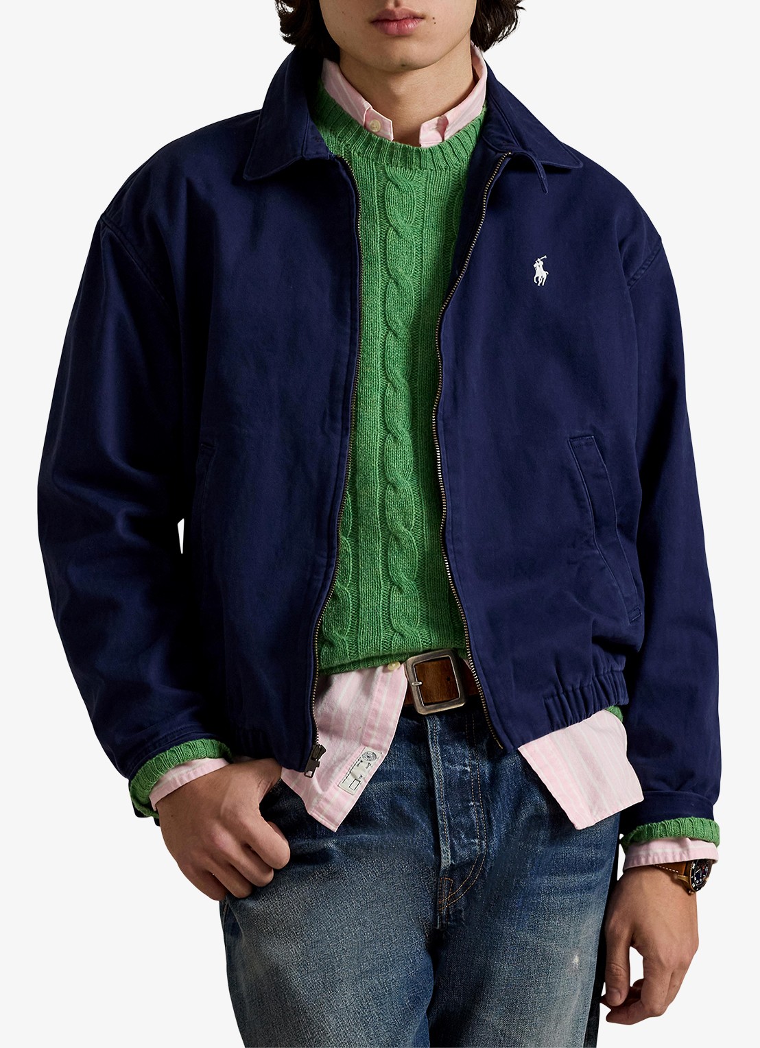 Ralph Lauren Big Bayport bomberjack met steekzakken - detail 2 newport navy
