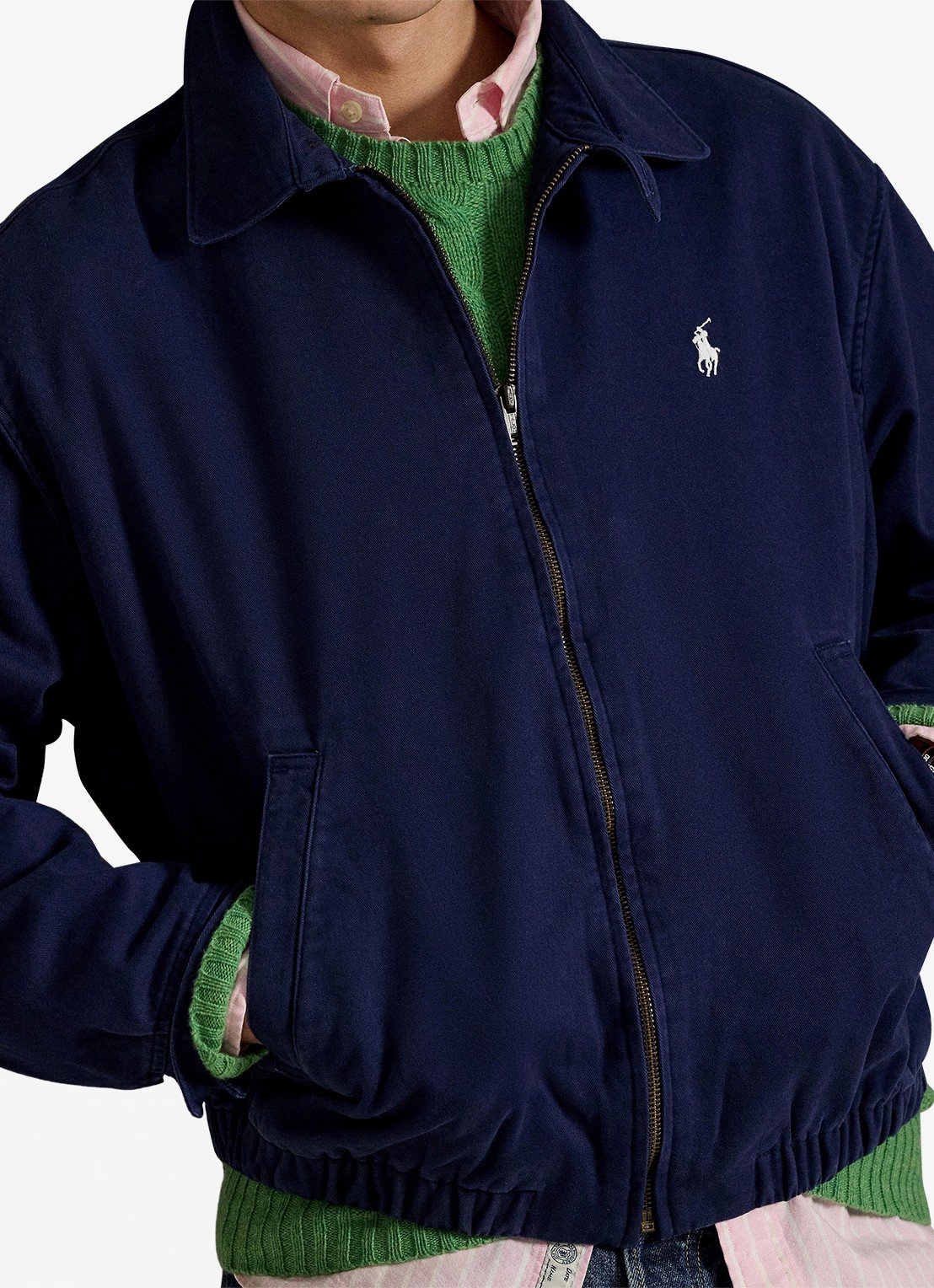 Ralph Lauren Big Bayport bomberjack met steekzakken - detail 3 newport navy