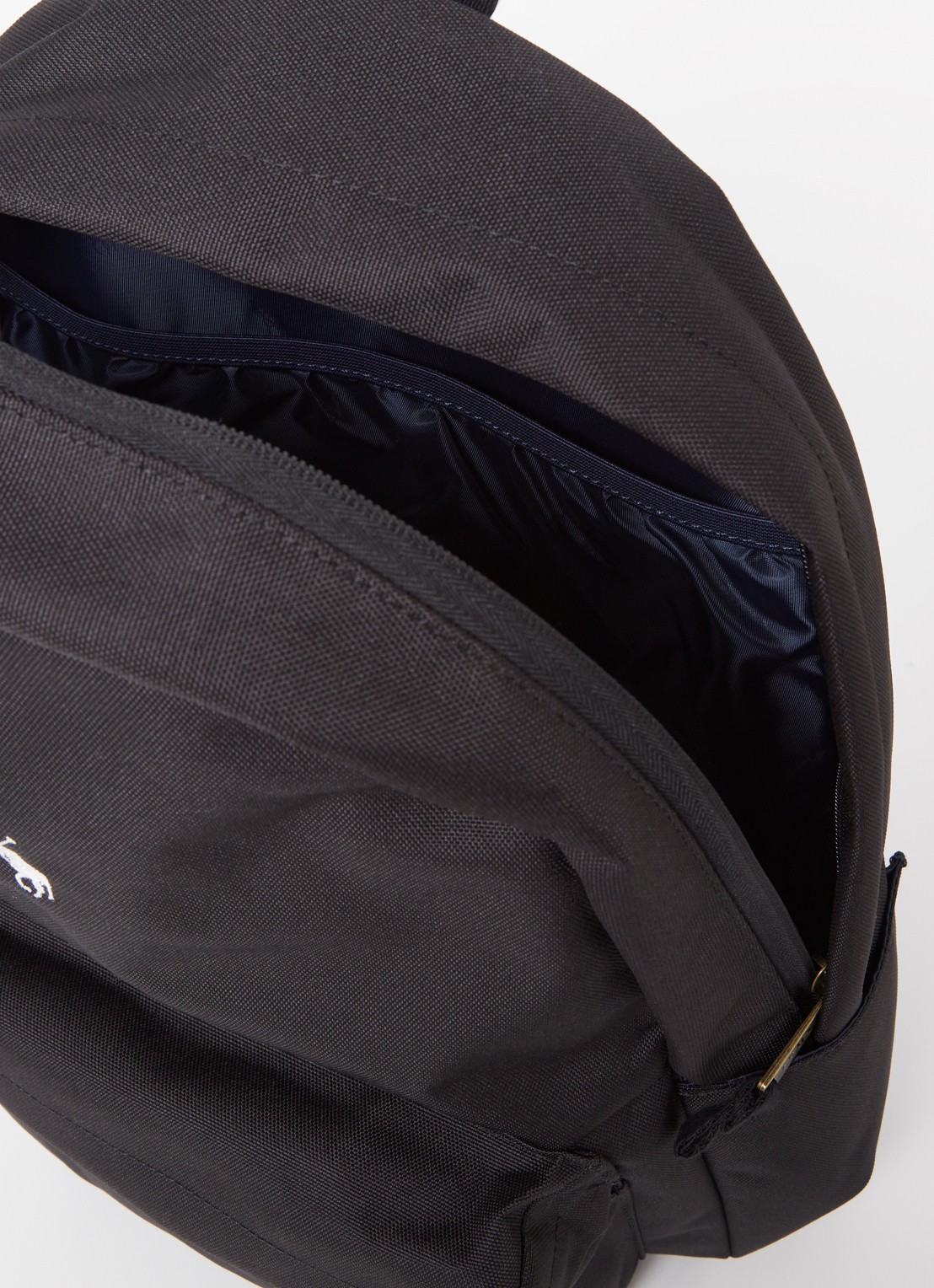 Ralph Lauren Big Pony rugzak met logoborduring - detail 2 zwart