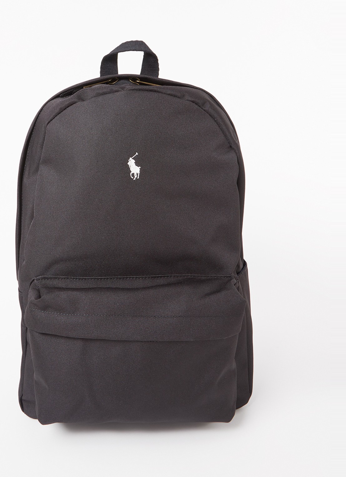 Ralph Lauren Big Pony rugzak met logoborduring - voorkant zwart