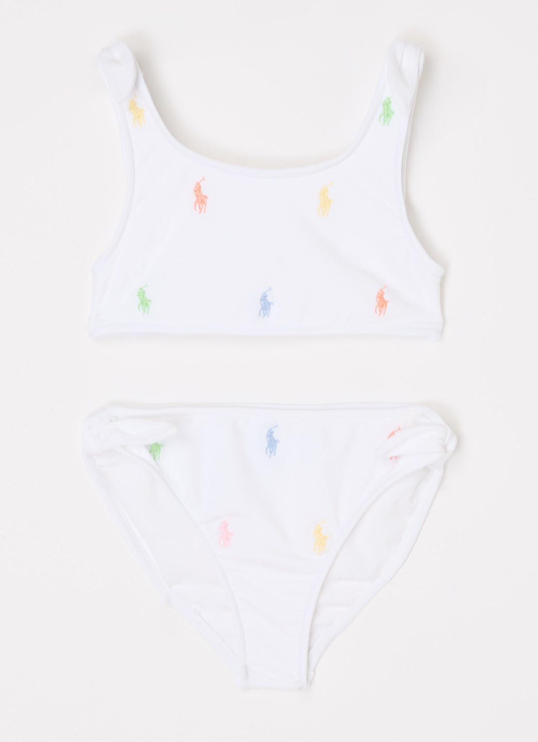 Ralph Lauren Bikiniset met logoborduring - voorkant wit